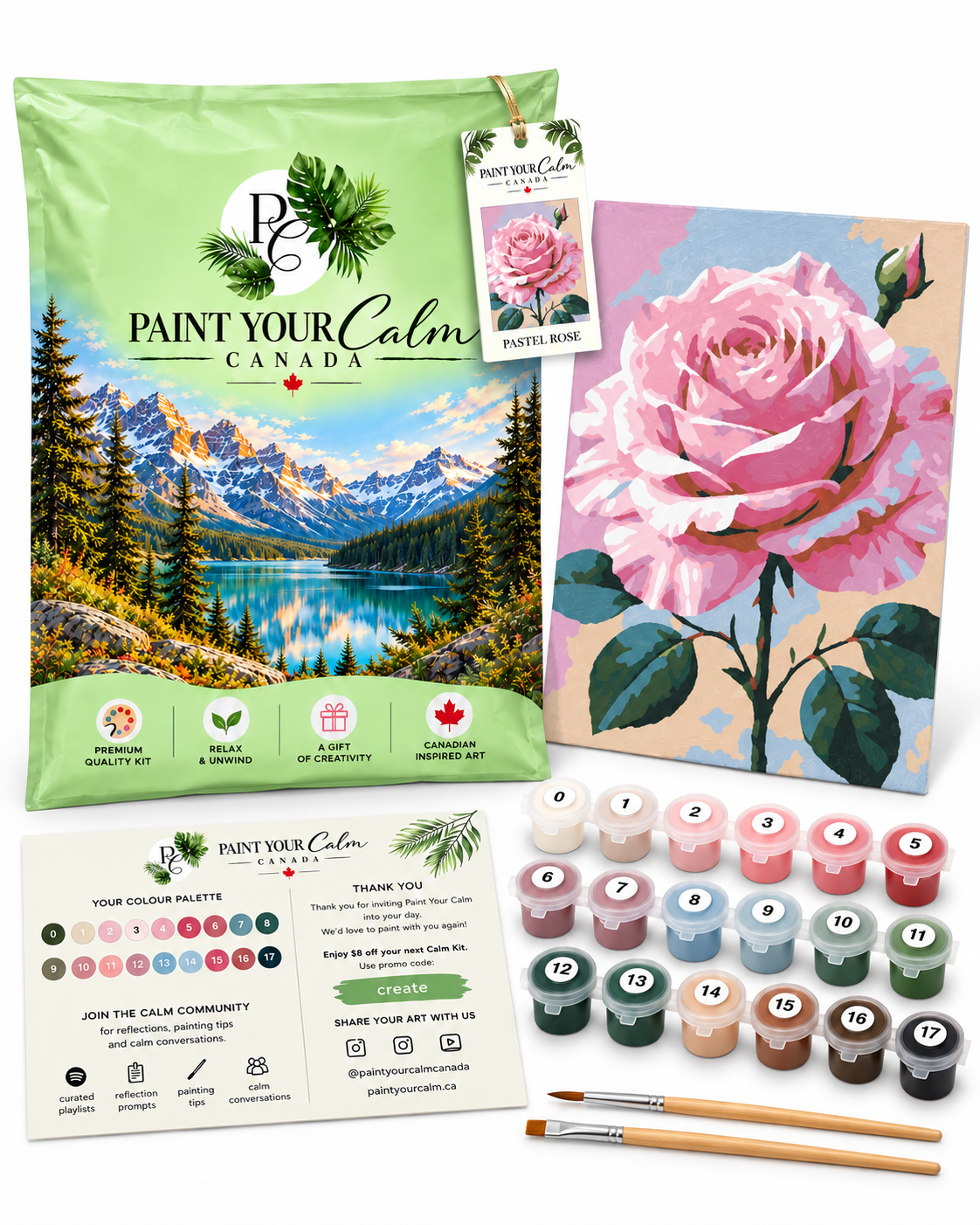 Peace Practice Pastel Rose Paint Anywhere Kit