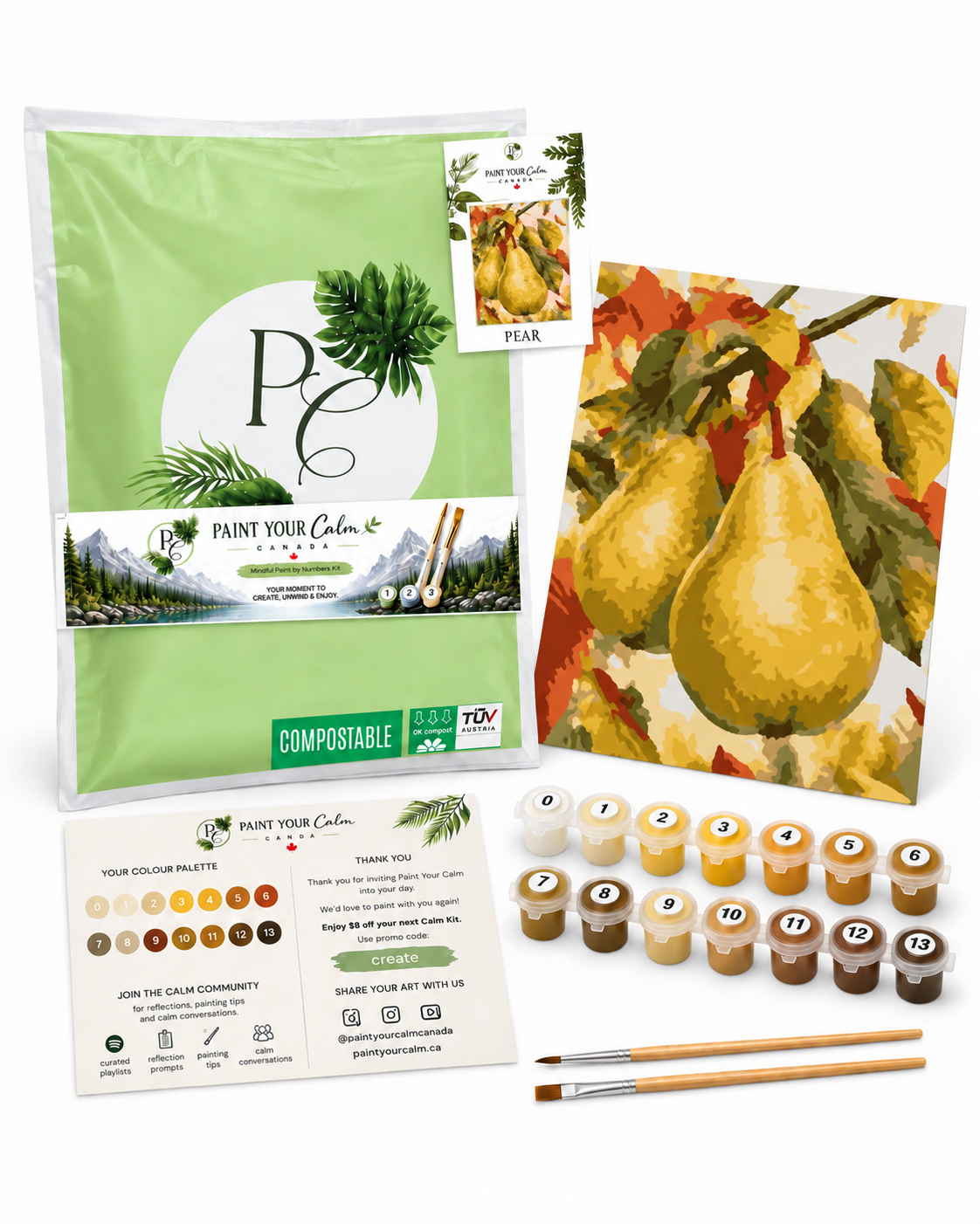Peaceful Autumn Pear Mature Mind Intermediate Reflection Paint Set