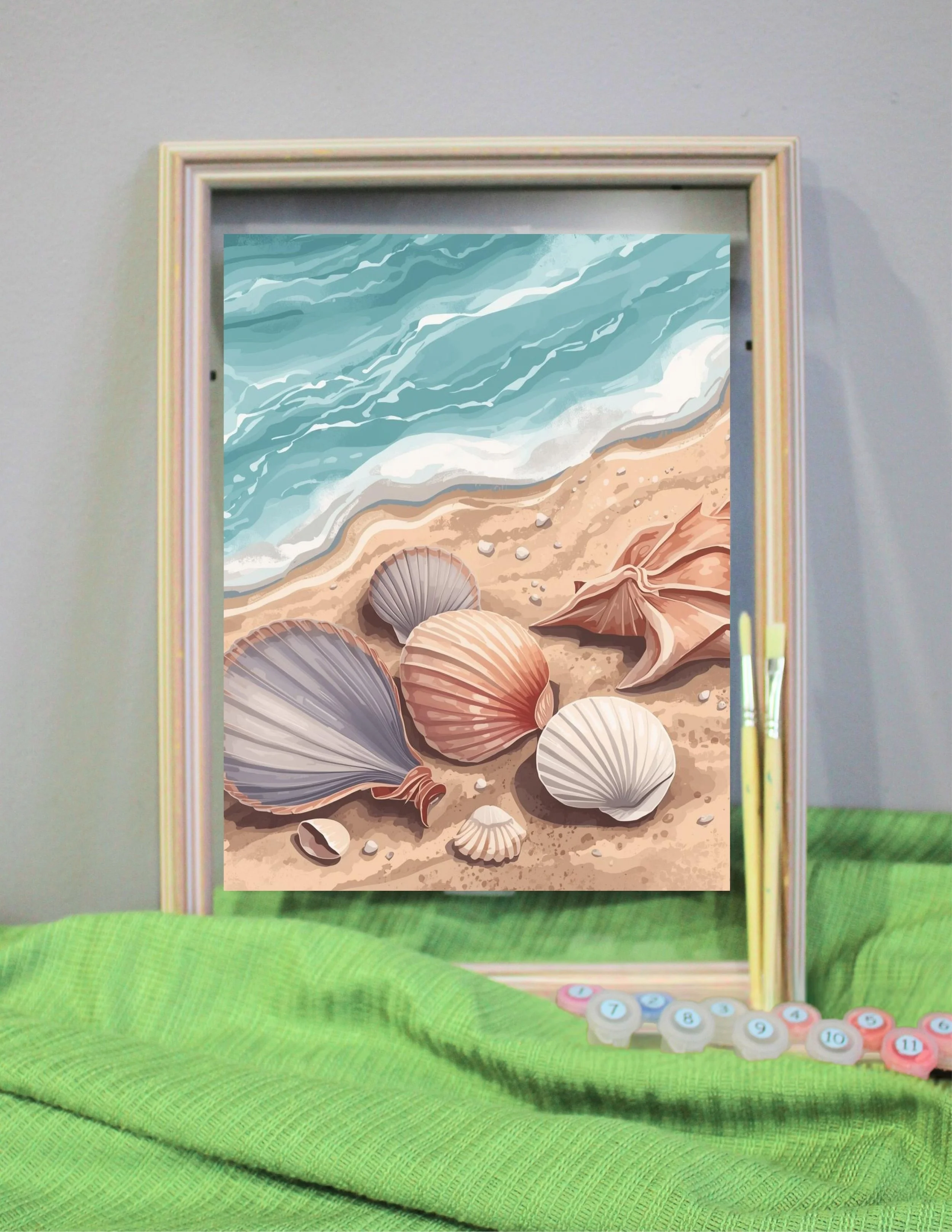 Seashell Tranquility Paint-by-Numbers Set