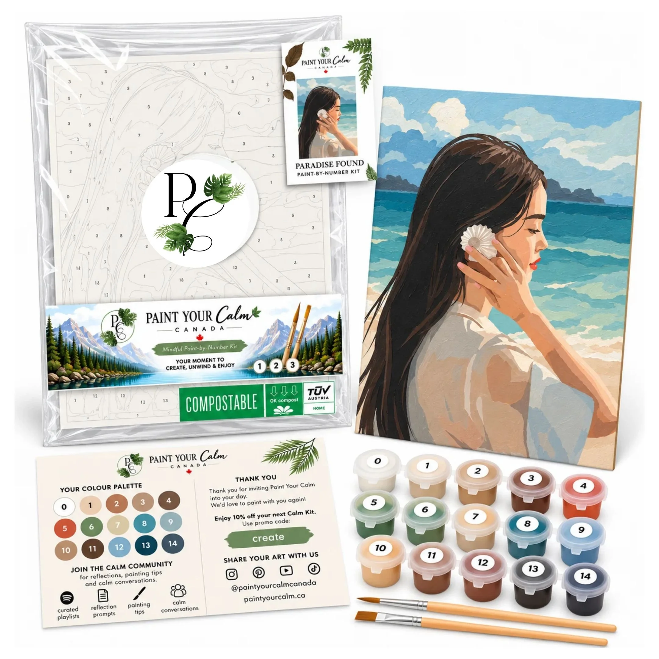 Paradise Found Coastal Getaway Decompress the Day Paint Practice Set