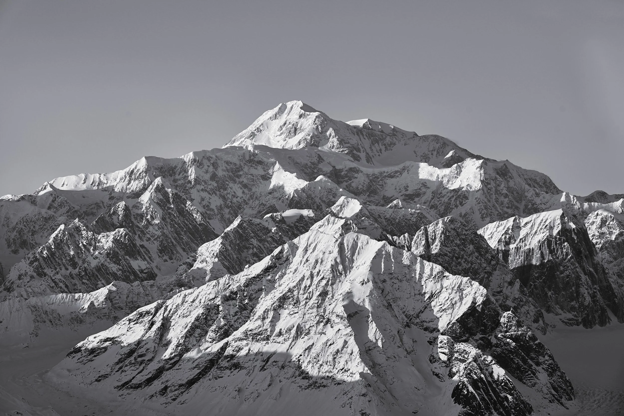 Denali in black and white.