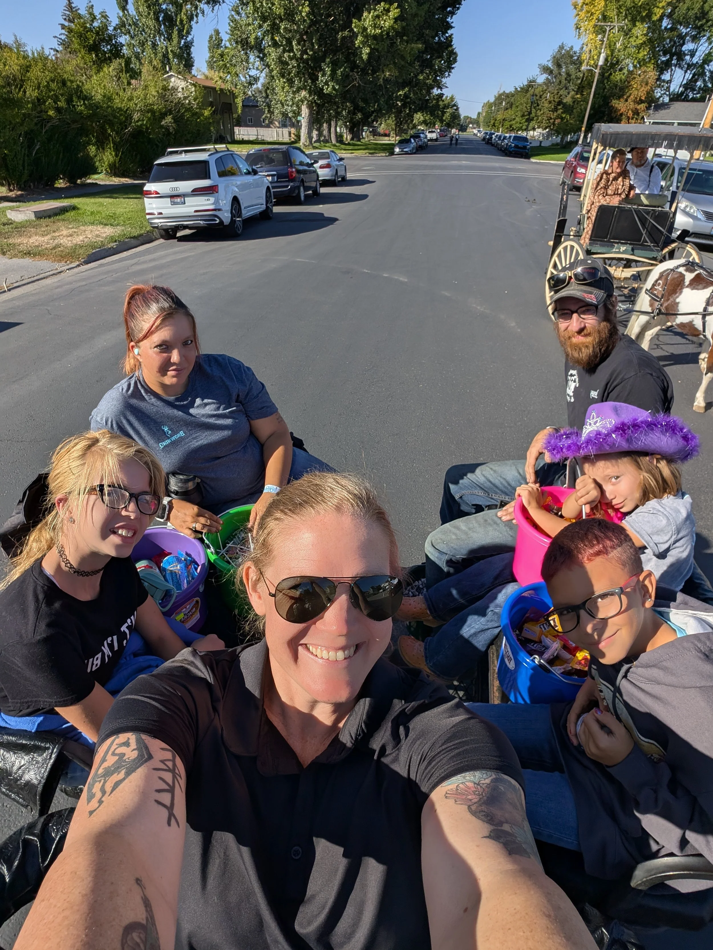 Spud Day Parade 2025 - waiting for our turn to join the parade