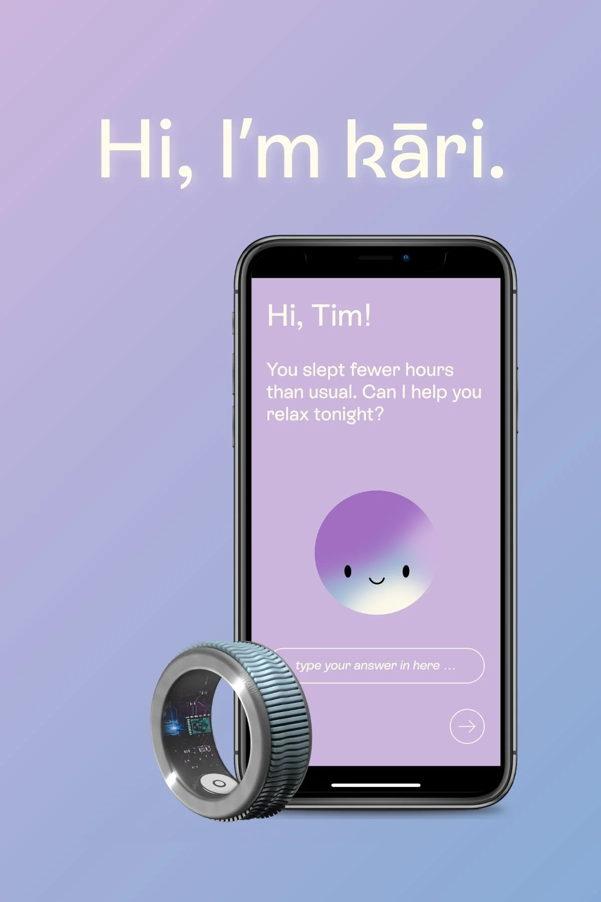 Smartphone mit Schlaf-Tracking-App und Fitness-Tracker, im Hintergrund ein textbasiertes Willkommens-Motiv mit deutschen Worten.