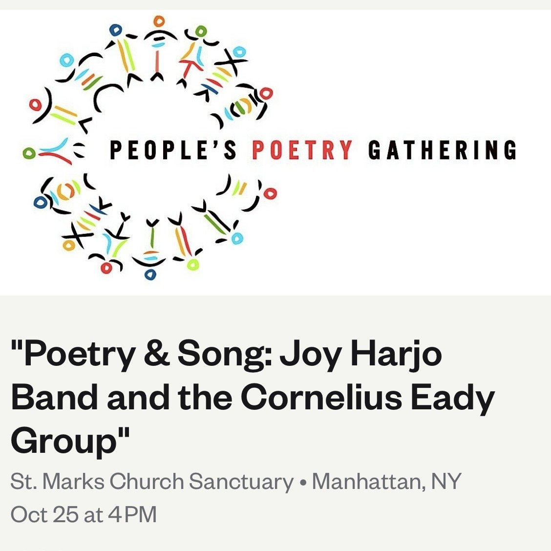 Joy Harjo @ St. Marks Church
