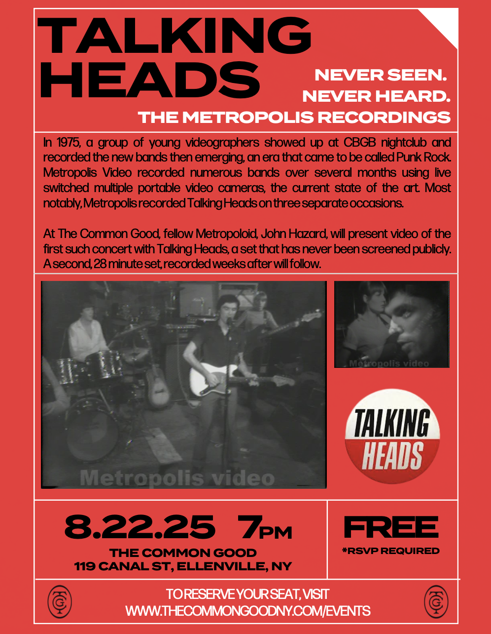 Talking Heads: Never Seen, Never Heard - The Metropolis Recordings
