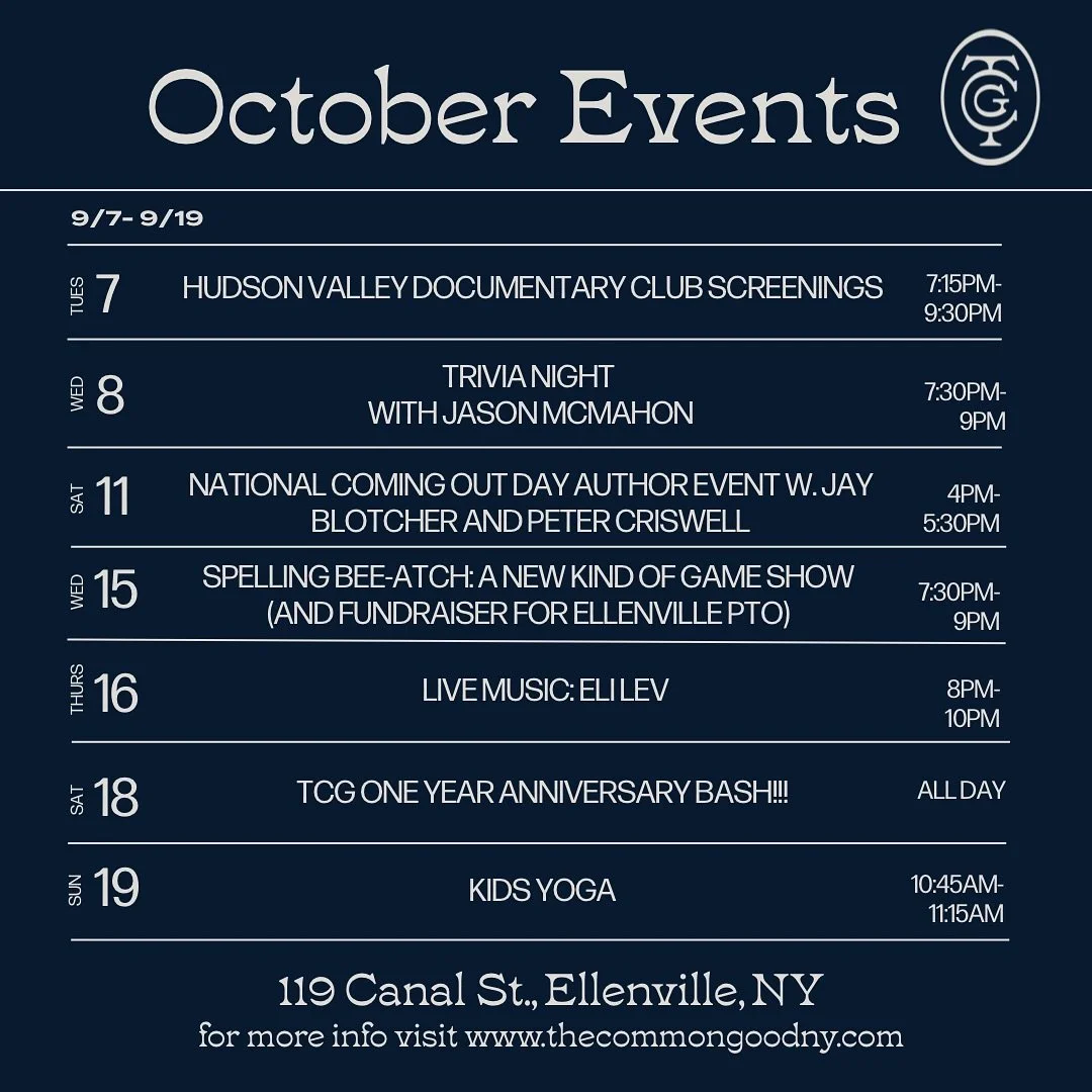 🍂🍻📚Books, brews, boos, and one big birthday, October&rsquo;s going to be a memorable month at The Common Good! Join us for not one, not two, but three stellar author events, live music, trivia, movie screenings, kids&rsquo; Halloween fun, and perh