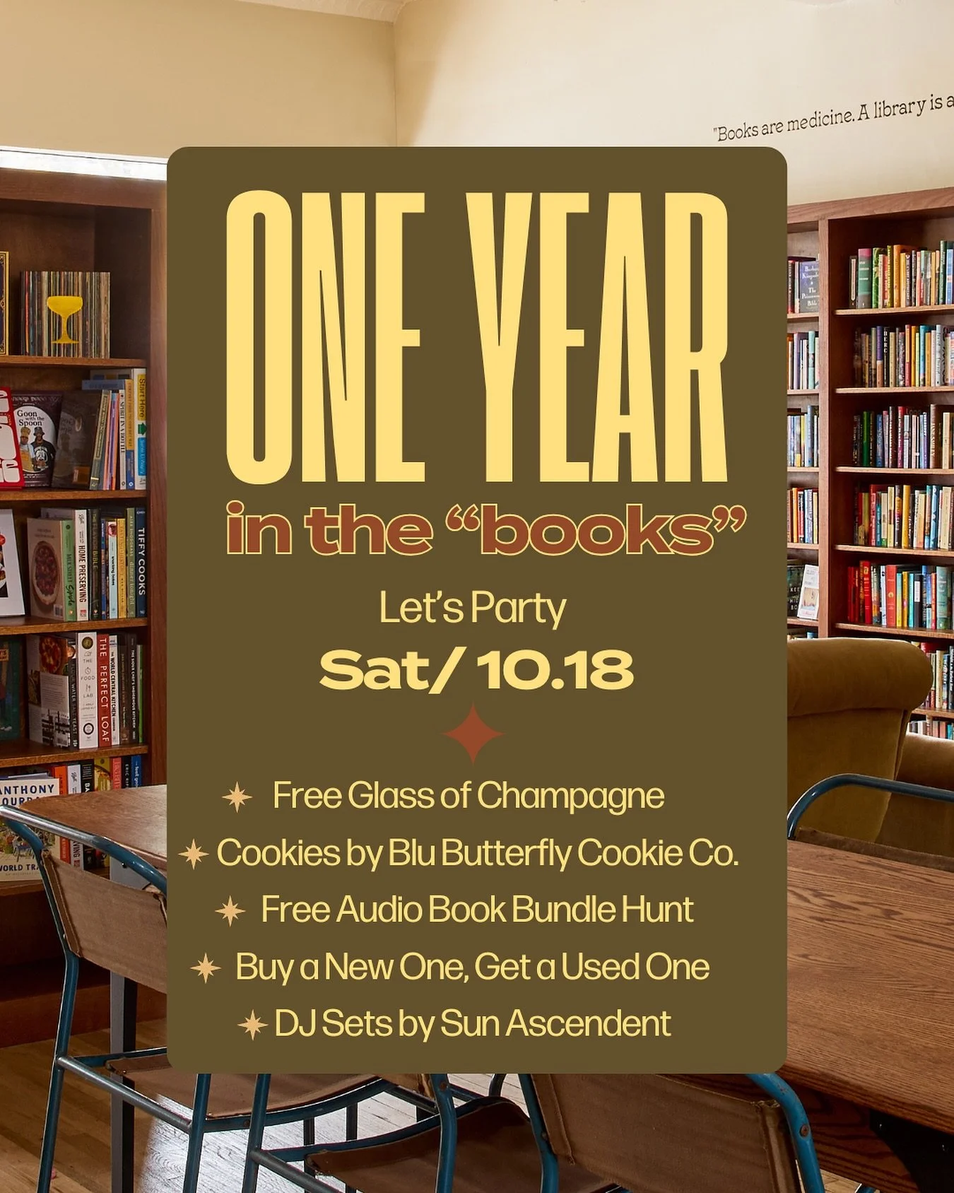 💫It&rsquo;s all gone by so fast💫

With enormous appreciation in our hearts for all the new friends we&rsquo;ve made over the past 12 months, we&rsquo;re thrilled to announce an all-day celebration toasting one year in the books! 🥂

Come for a free
