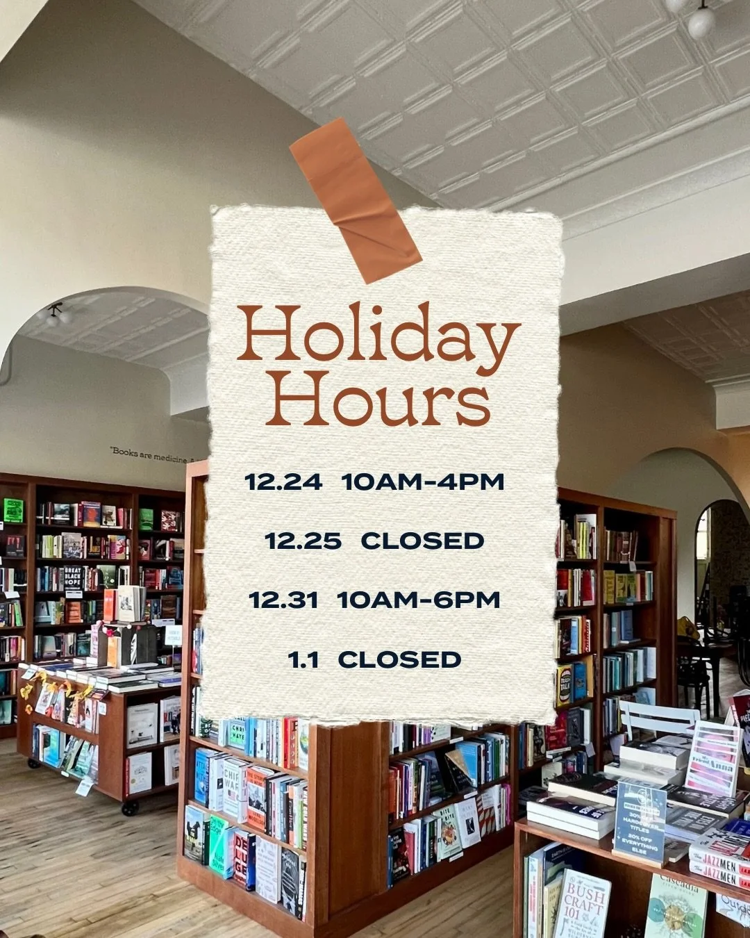 Holiday + winter hours are here ❄️📚 

We&rsquo;re stocked (and staffed!) for all your last-minute gifting needs 🎁 with book and drink recs at the ready 🍷✨

#BookBar #IndieBookShop #UpstateNY #EllenvilleNY #NewHours