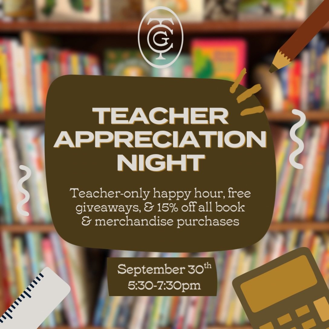 We ❤️ our teachers at TCG! 

We hope your school year is off to a stellar start, and we&rsquo;d like to show a little appreciation for all the dedication and inspiration you bring to your classrooms everyday.

🍎📚Come by Wednesday, September 30, fro