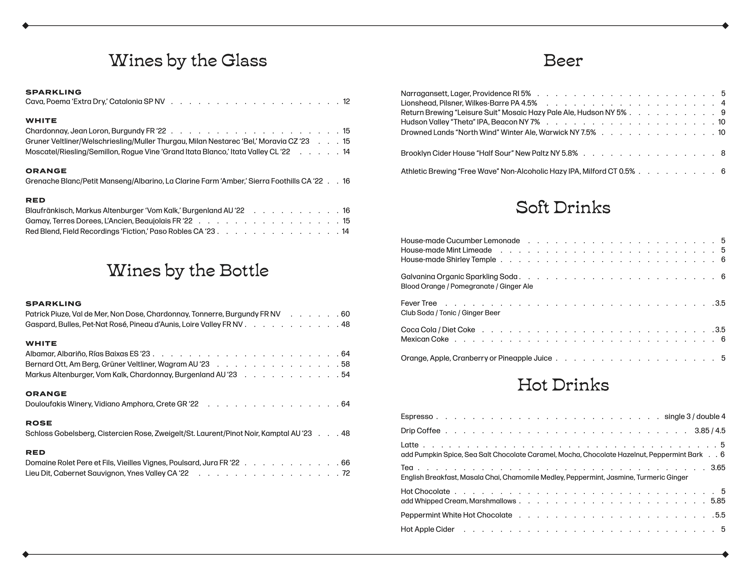 Menu for The Common Good - Coffee, Snacks, and Sandwiches & More. — The ...