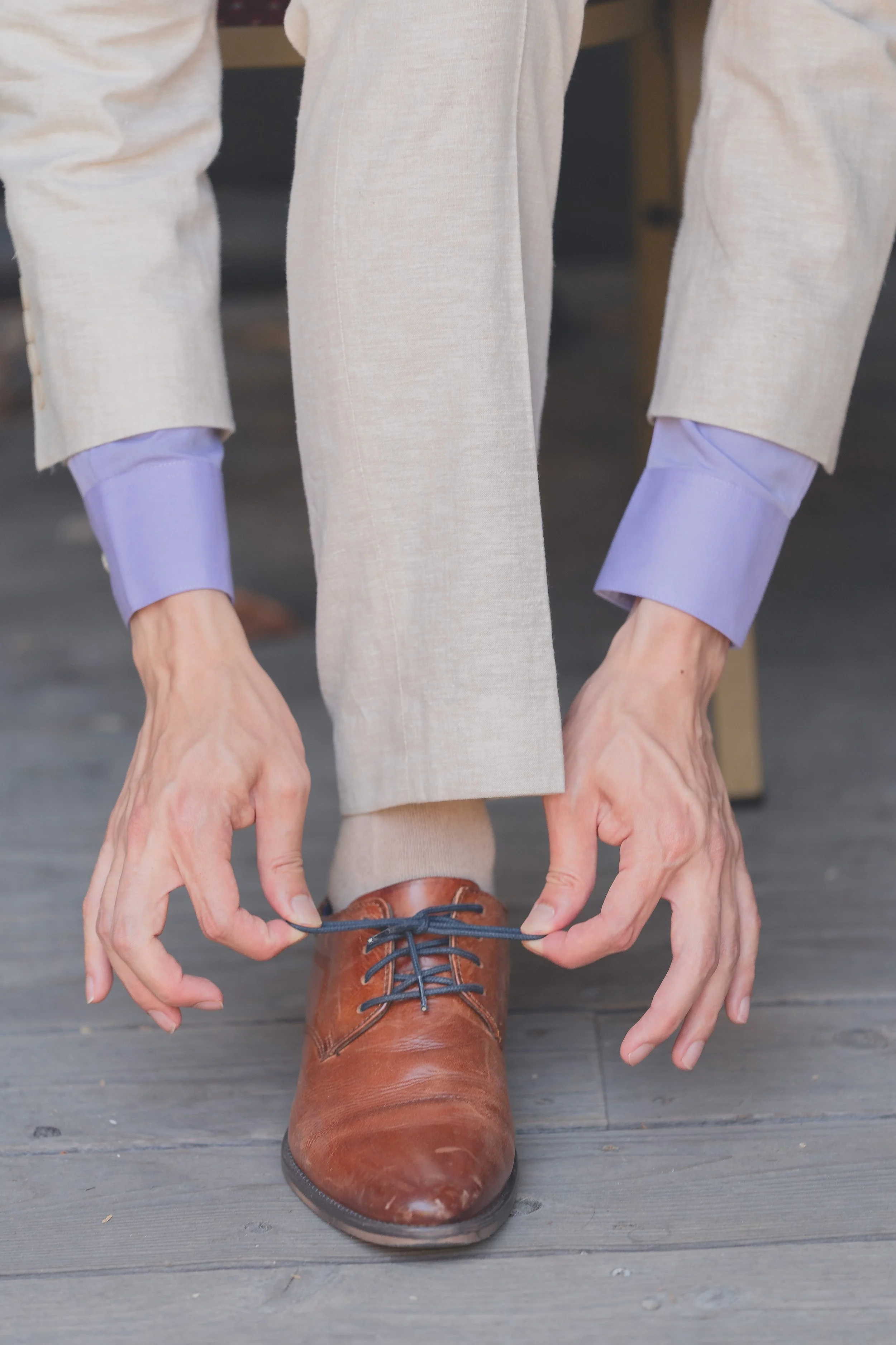 Groom footwear detail photographed during wedding preparations in Sonoma.
