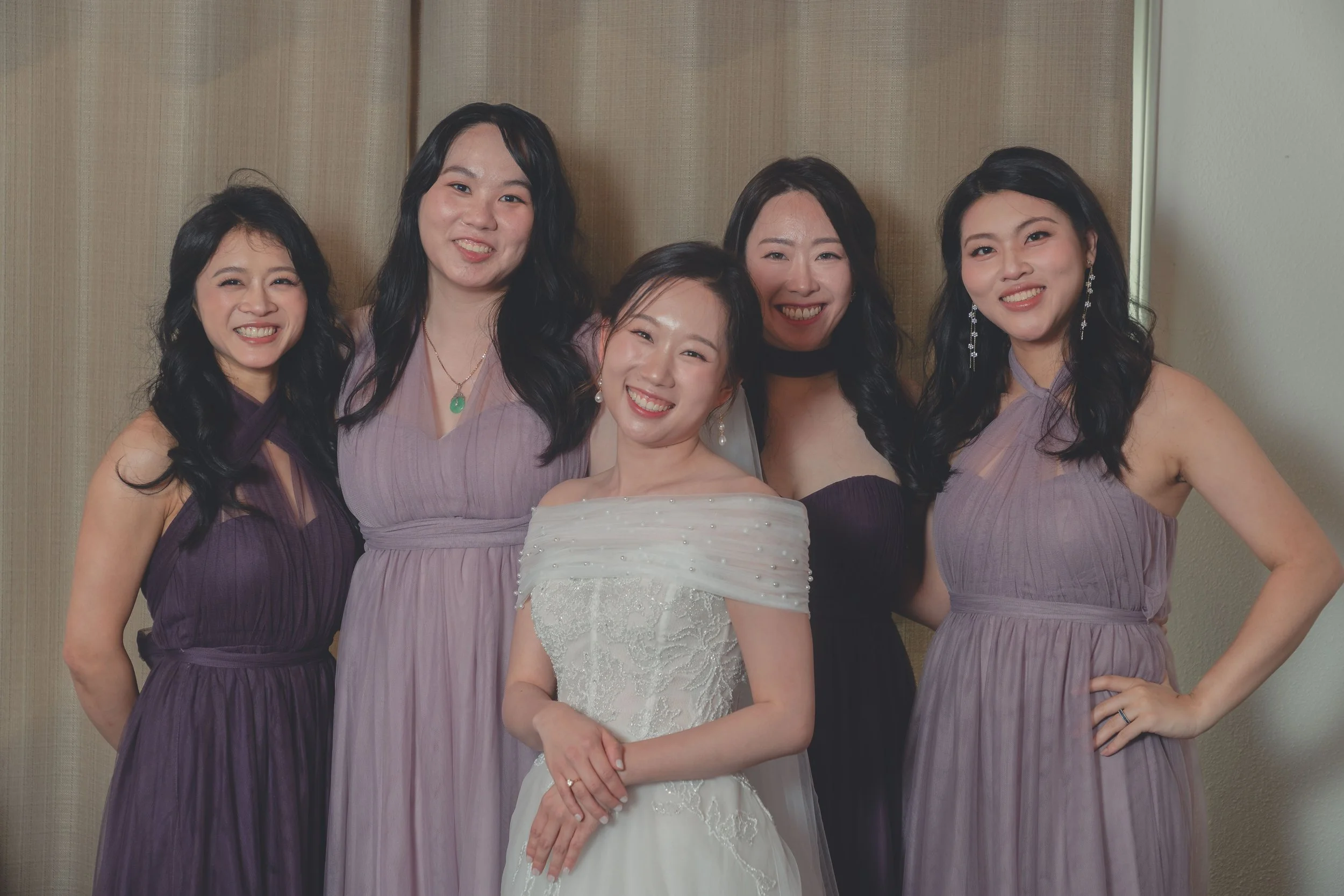Wedding party portrait photographed in California wine country.
