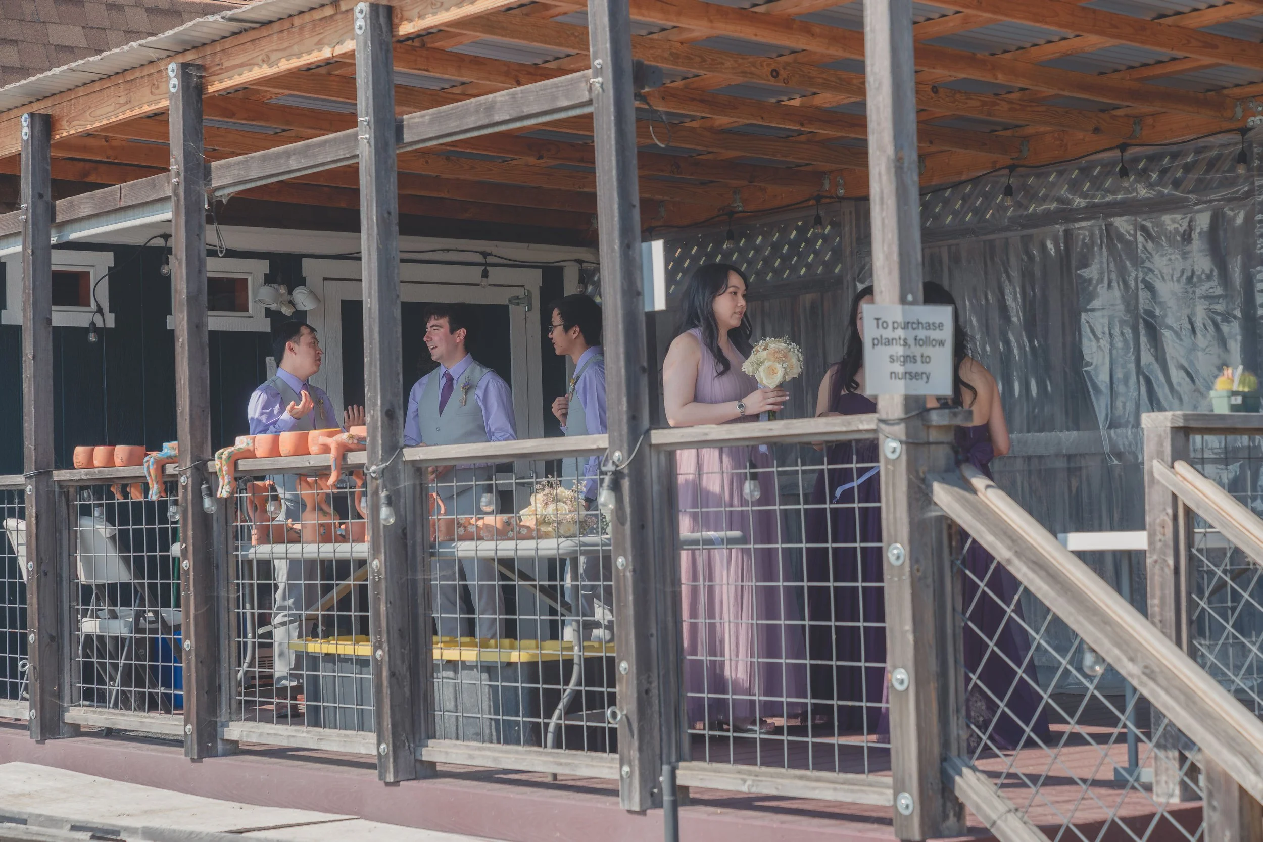 Covered reception structure captured during setup at a Sonoma venue.