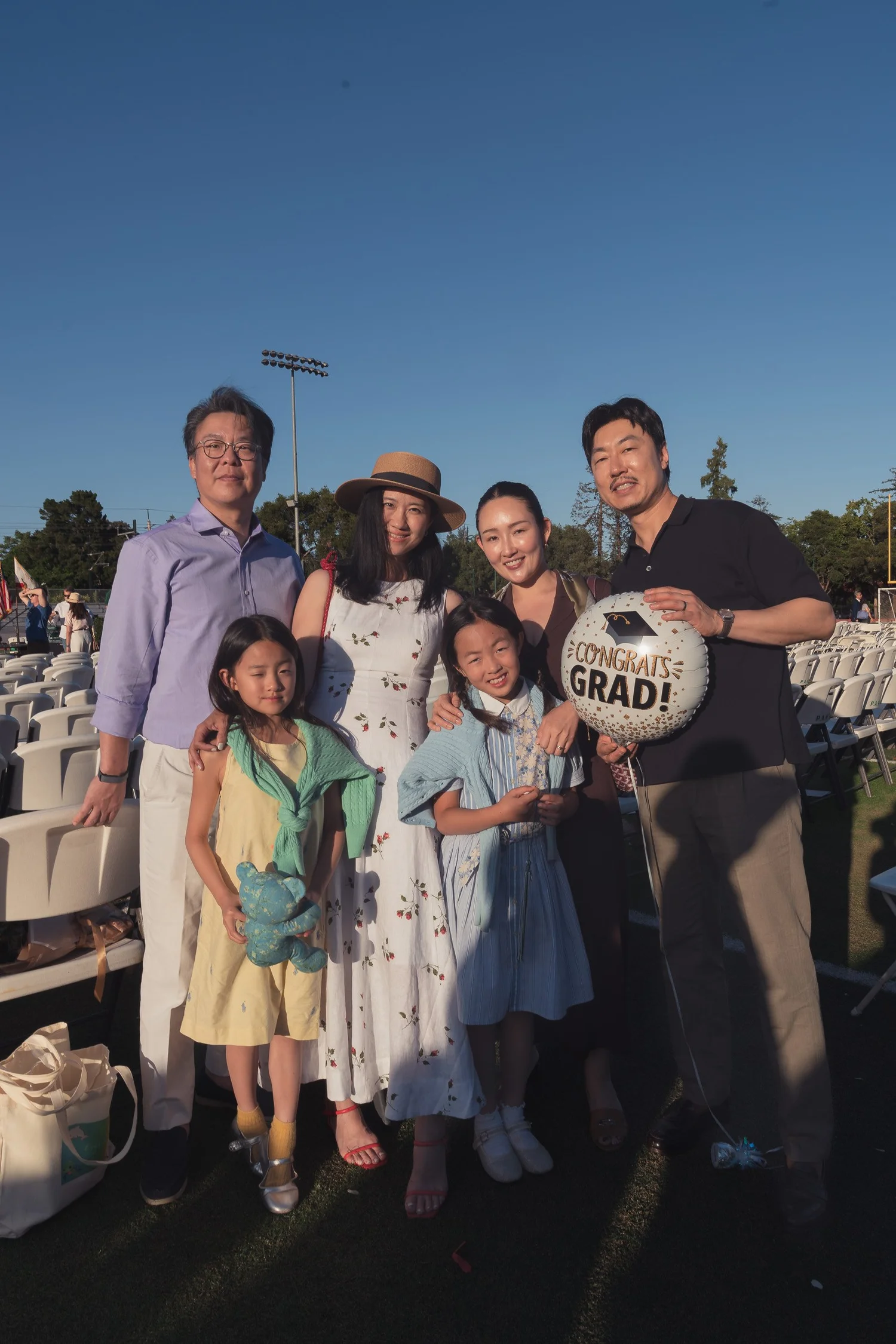 The whole family