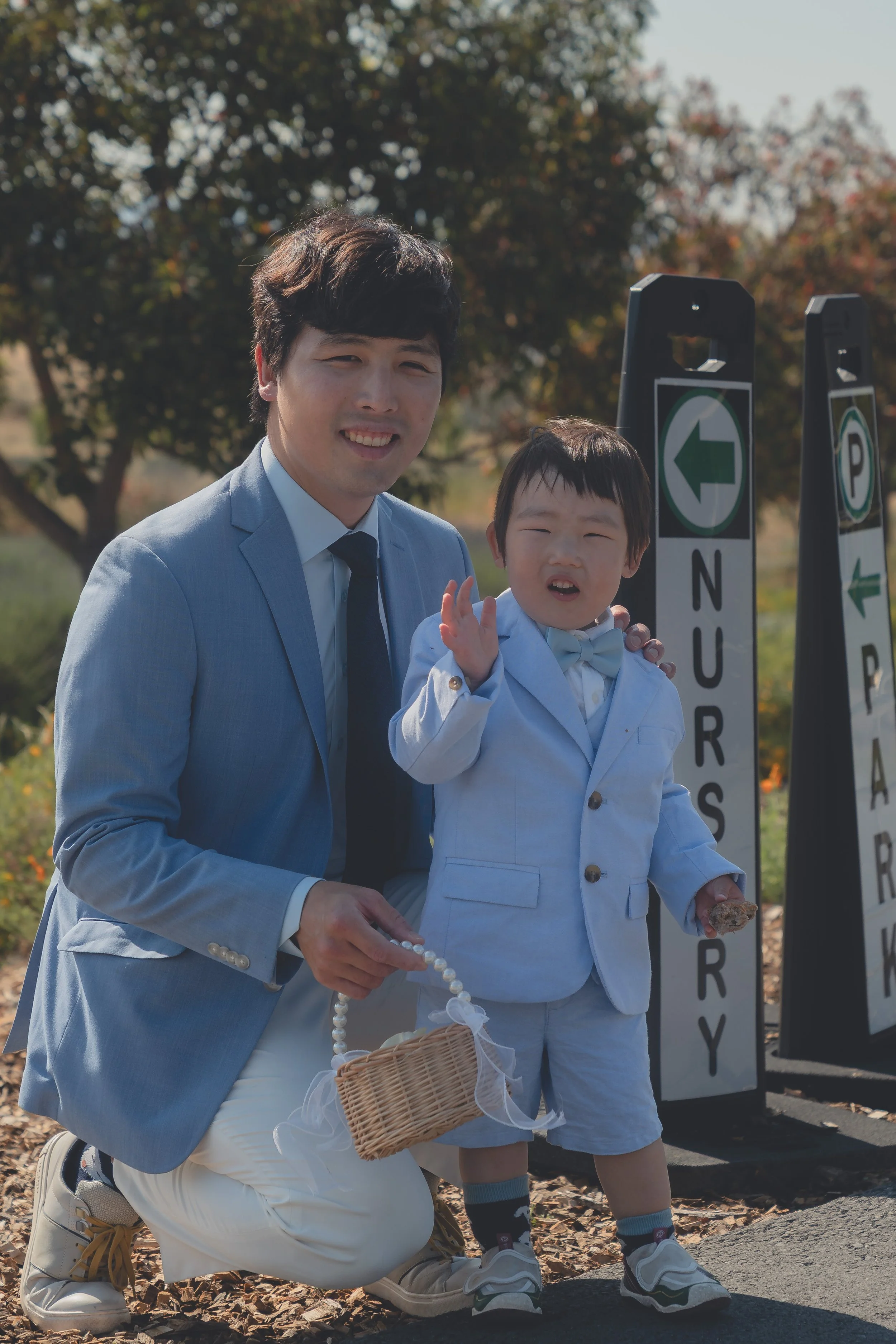 Guests walking together through the venue grounds during the Sonoma wedding.