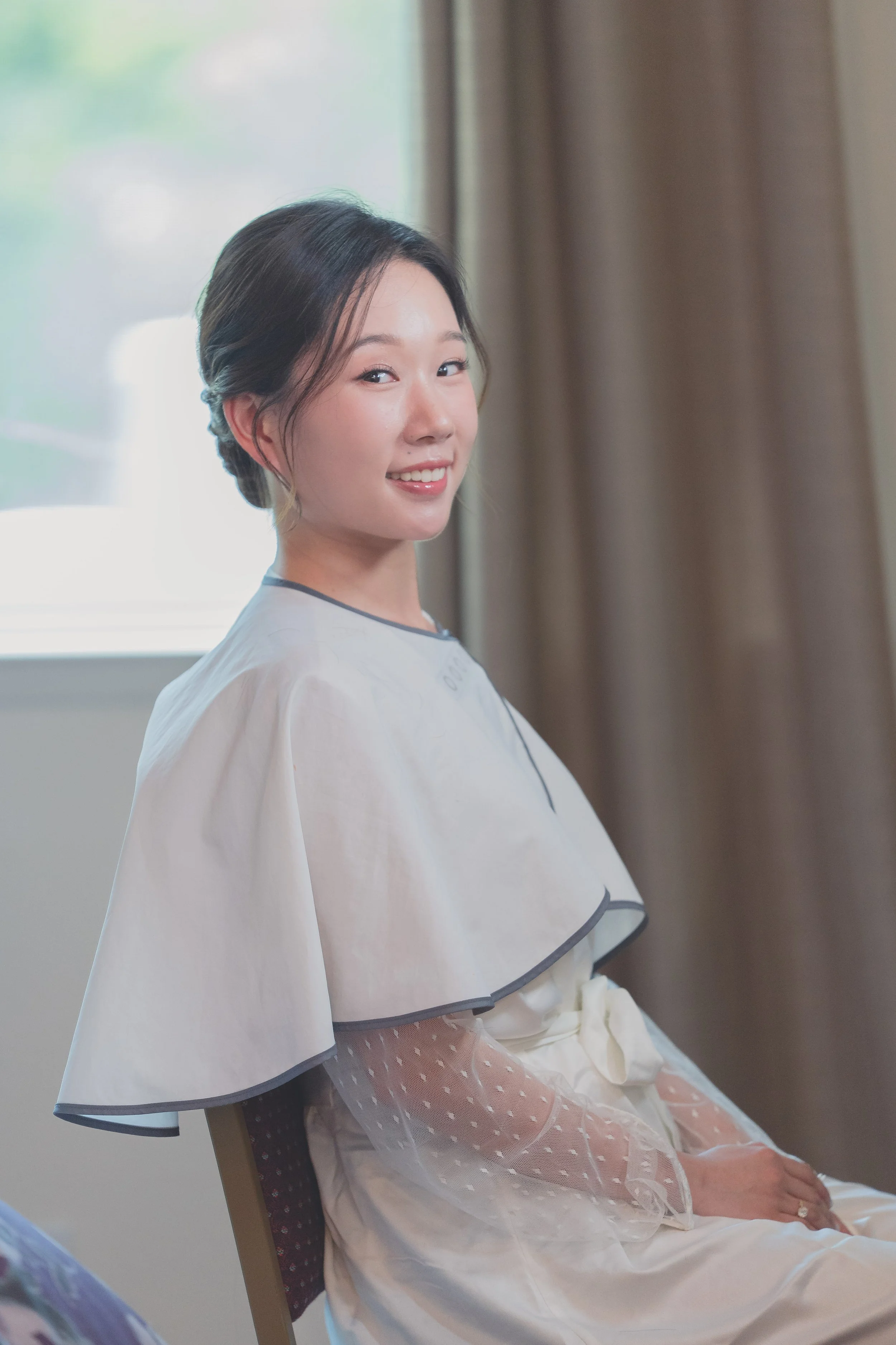 Natural bridal portrait photographed before the ceremony at a Sonoma wedding.
