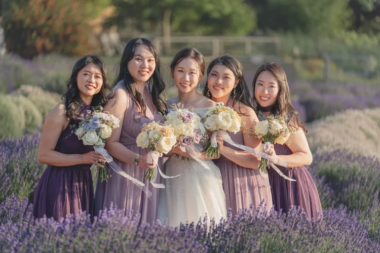 Five, in lavender