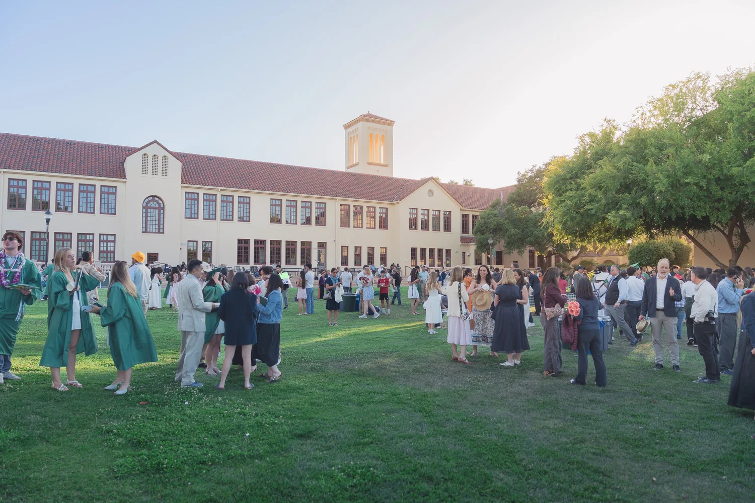 Campus at golden hour
