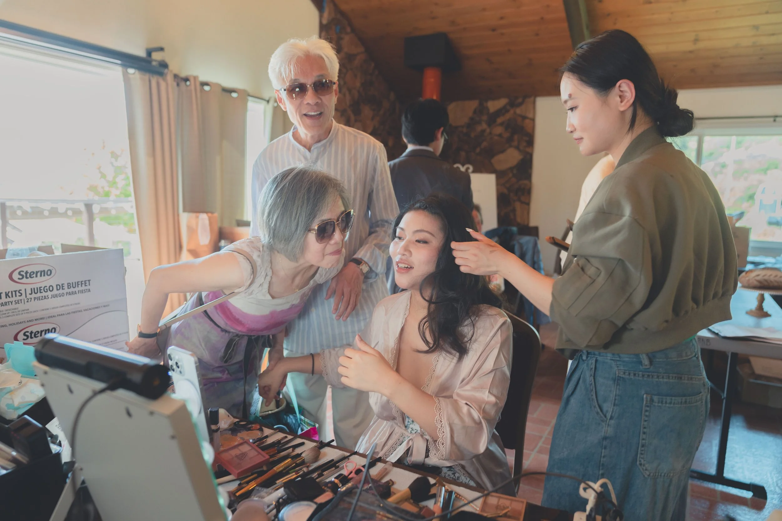 Katherine and Calvin photographed together during their Sonoma wedding.