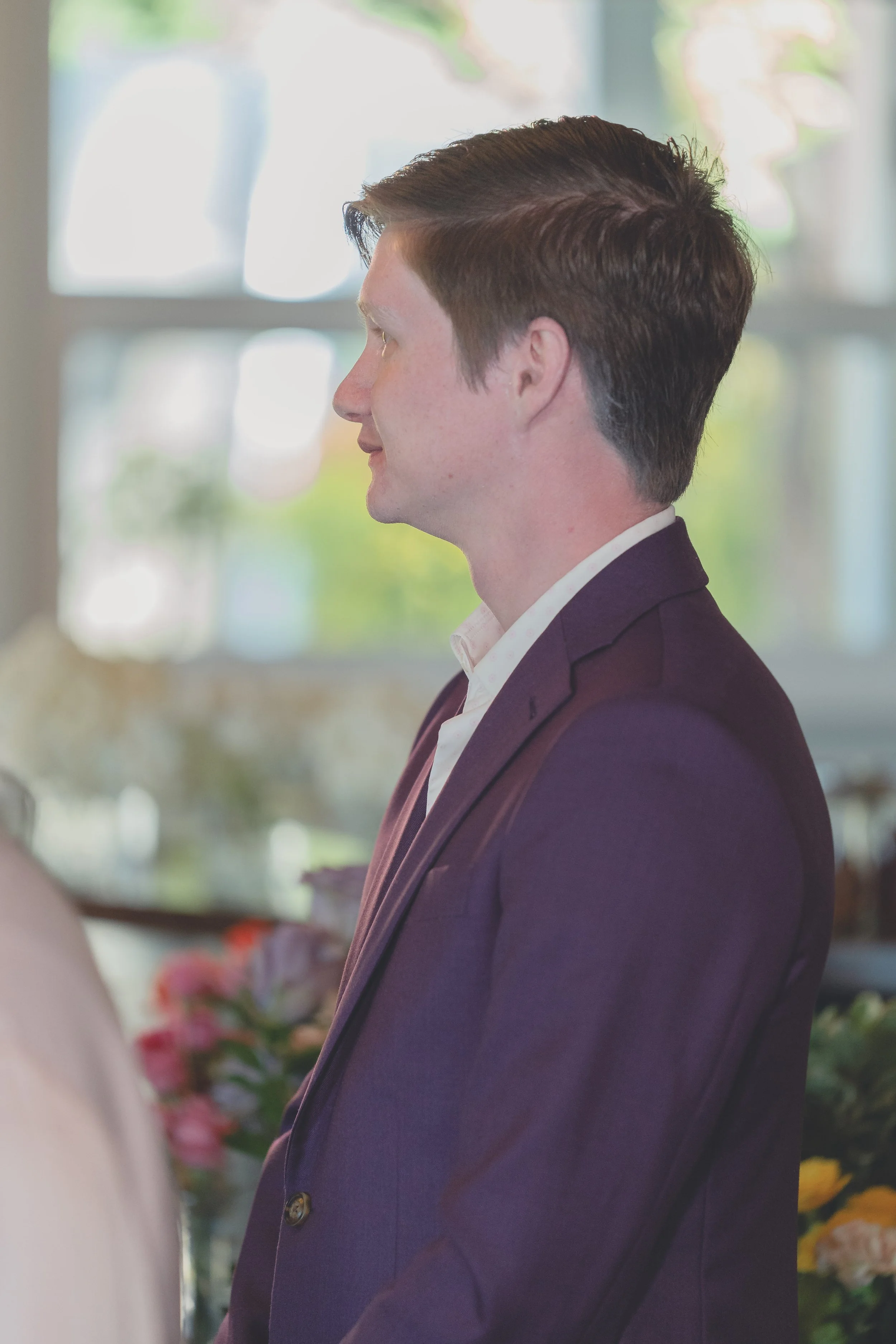 Natural groom's friend portrait photographed with an editorial style in Sonoma.