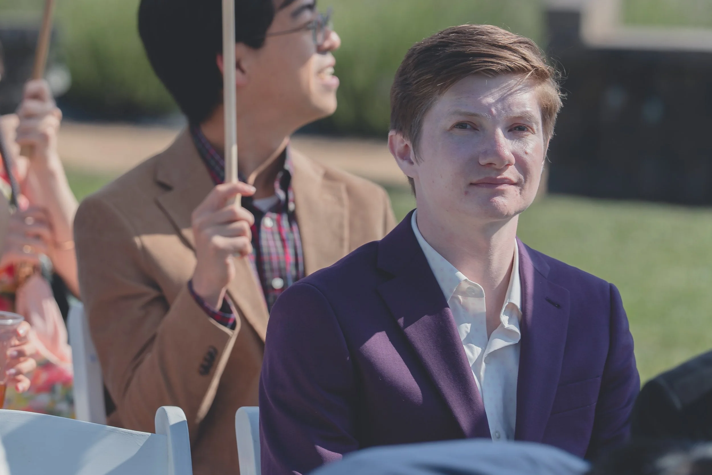 Guest portrait photographed during the ceremony in Sonoma.