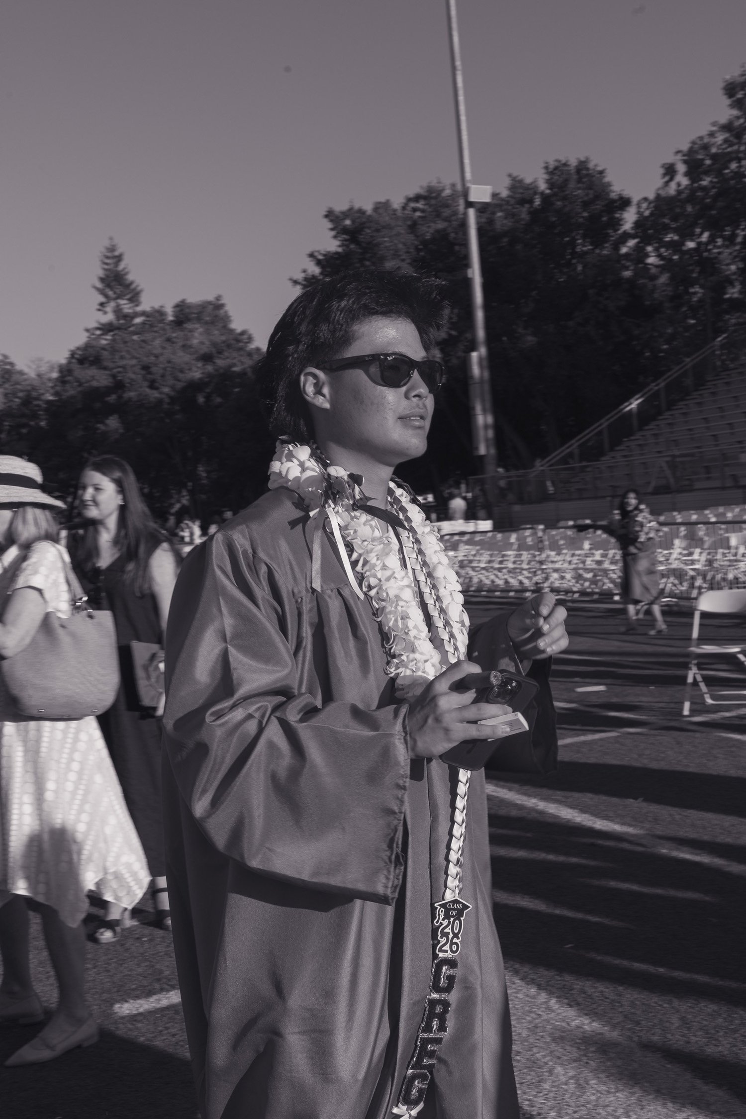 The graduate, black and white