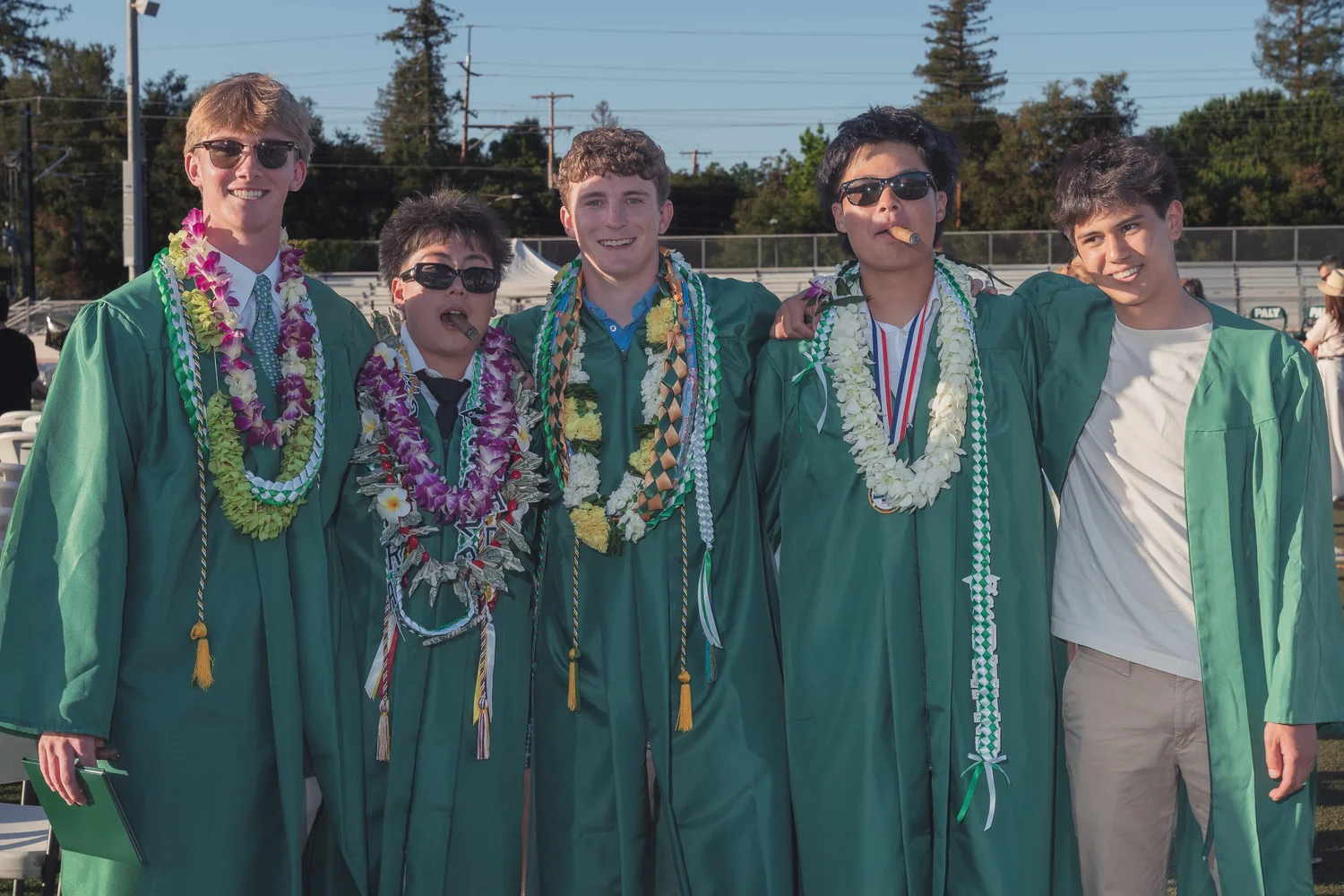 With fellow graduates