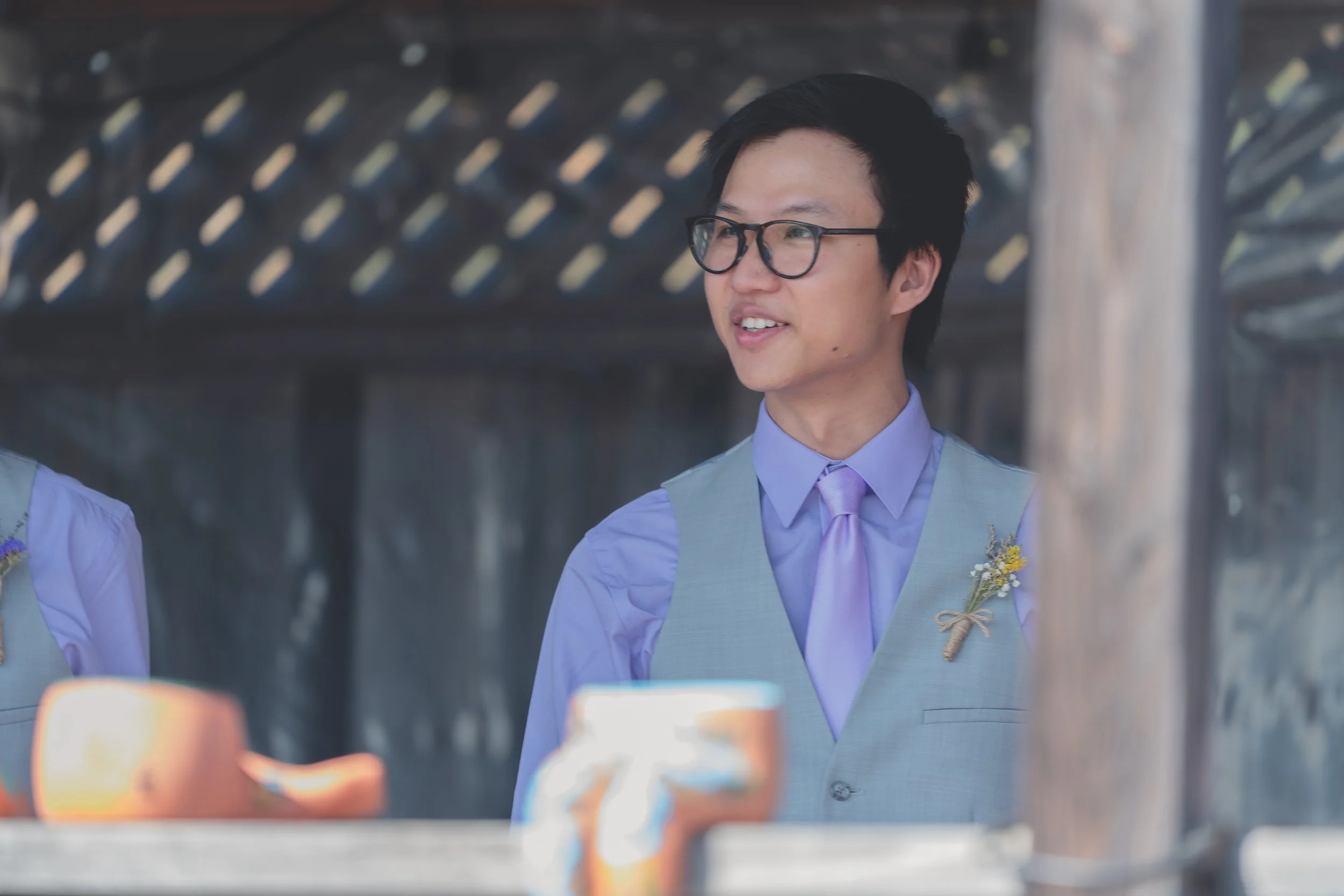 Guest seated during the ceremony, photographed with a natural, documentary style in Sonoma.