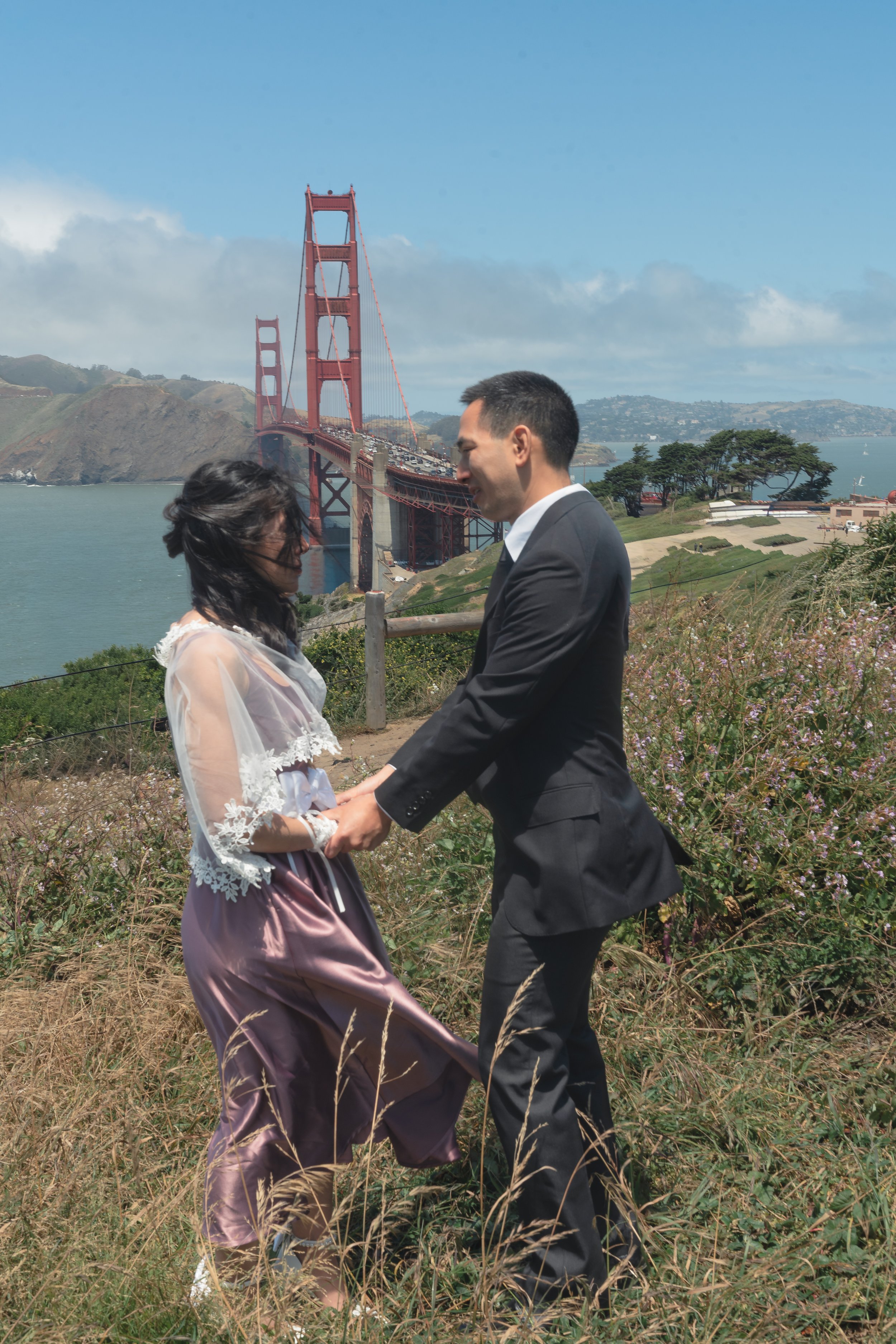 Phorum and Sam at the Golden Gate Bridge