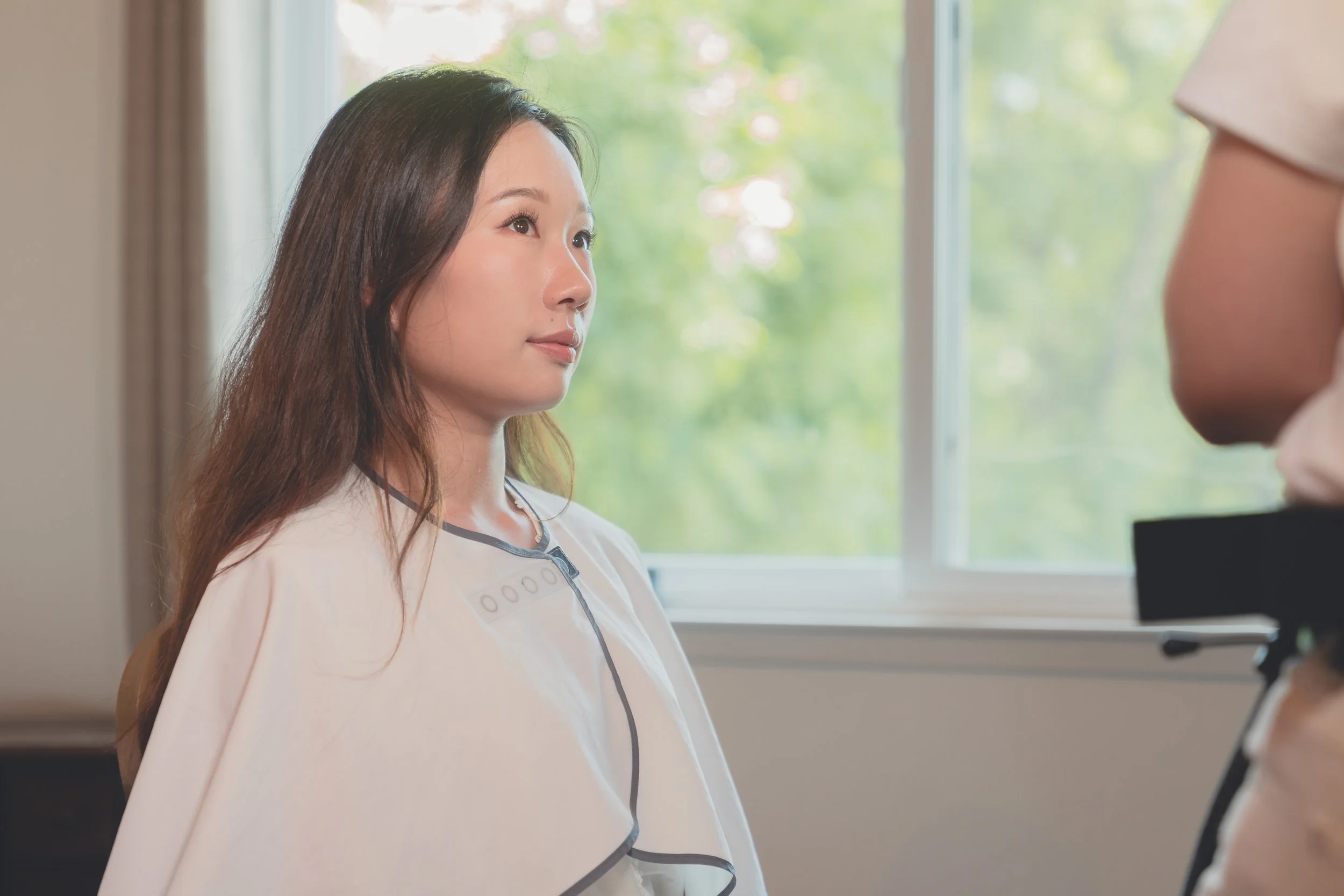 Editorial bridal portrait captured during wedding preparations in Sonoma.