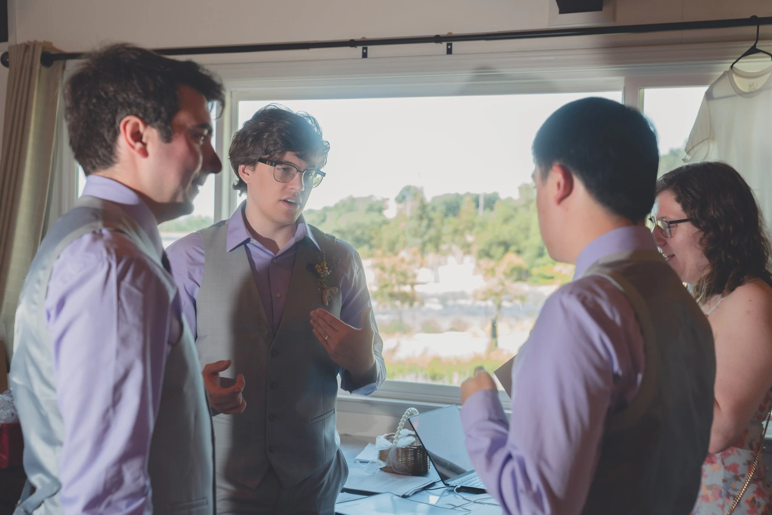Intimate getting-ready moment captured during a Sonoma wedding morning.
