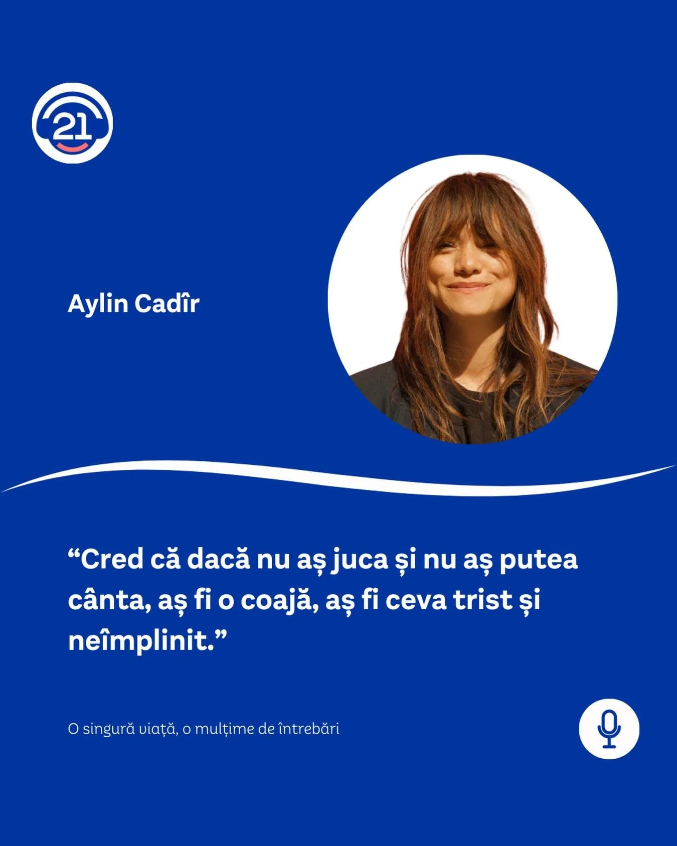 &Icirc;n acest episod, Aylin Cad&icirc;r vorbește despre copilărie, rădăcinile turcești și drumul către o viață trăită cu sens.
 
De la gustul și mirosul copilăriei, la rolurile care au schimbat-o ca om, p&acirc;nă la &icirc;ntrebări despre sensul vi