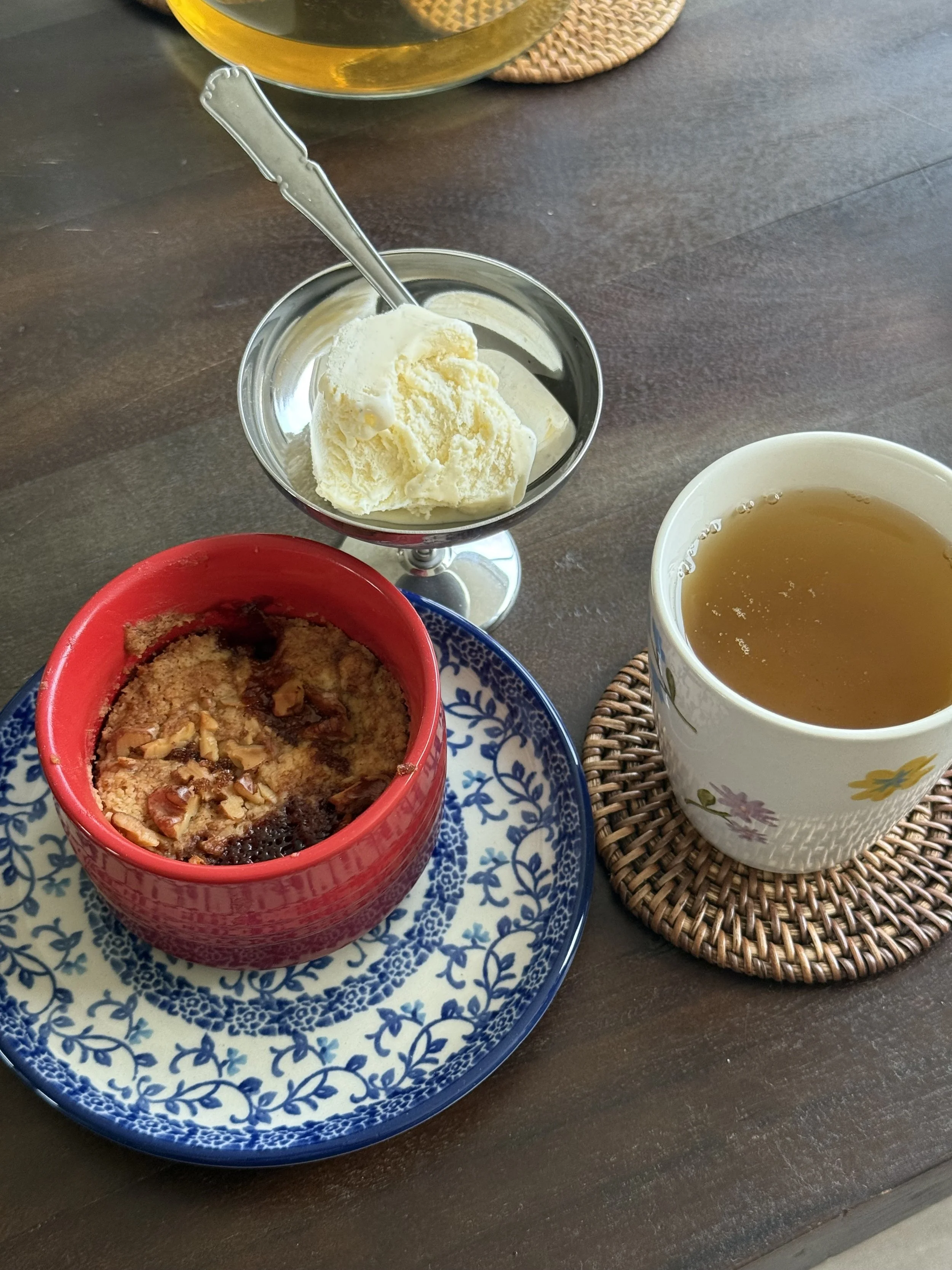 Appelcrumble in kleine ramequins