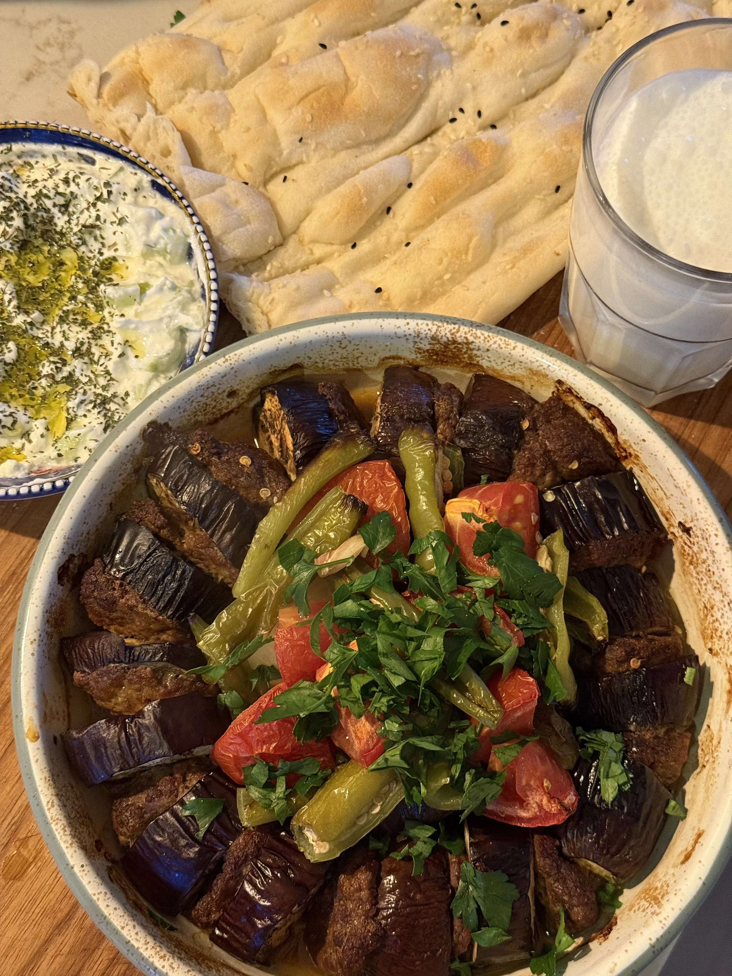 Patlıcan Kebabı (Aubergine kebab uit Gaziantep) 