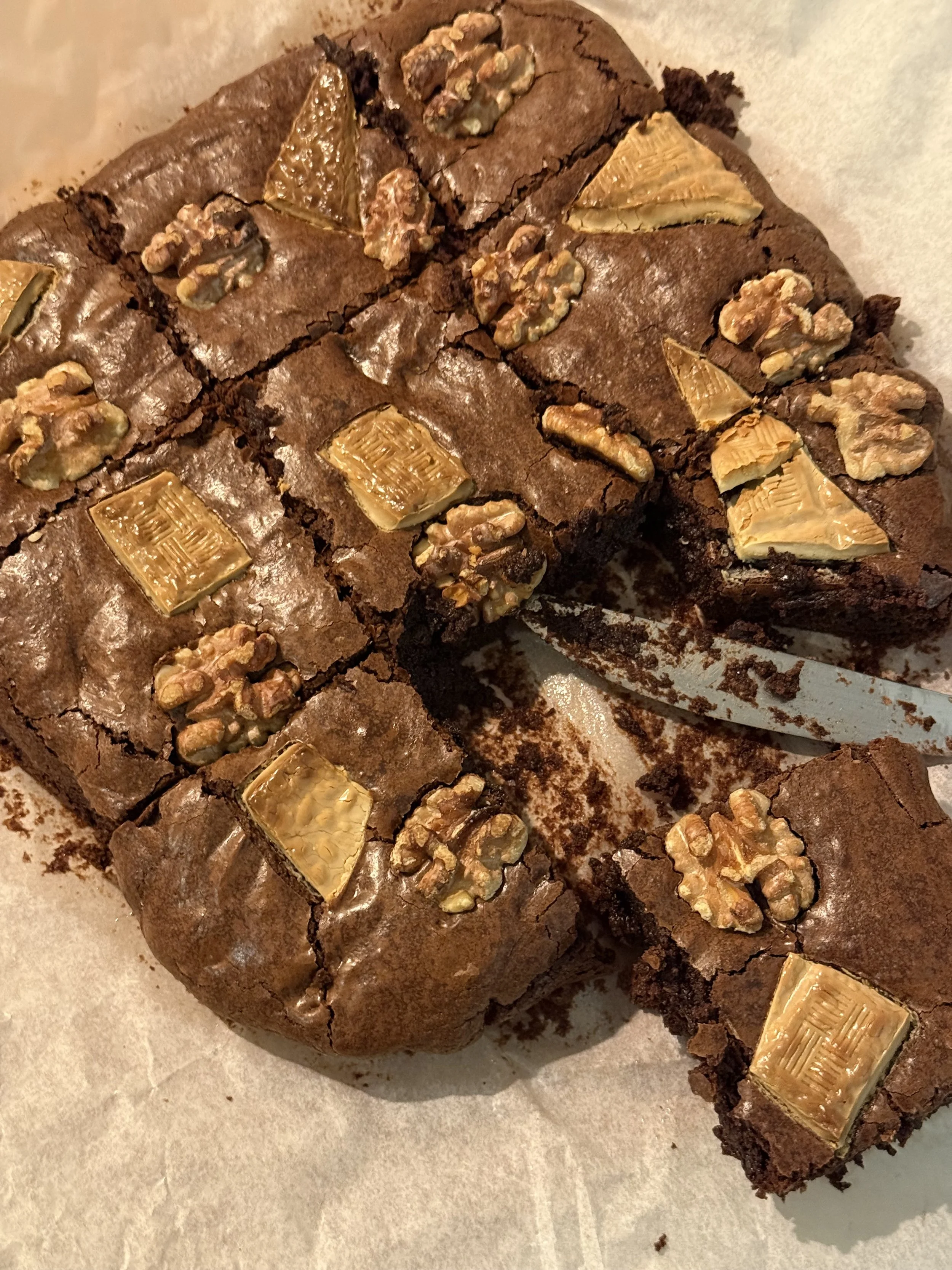 Fudgy brownie met witte chocolade (Van Stapele geïnspireerd)