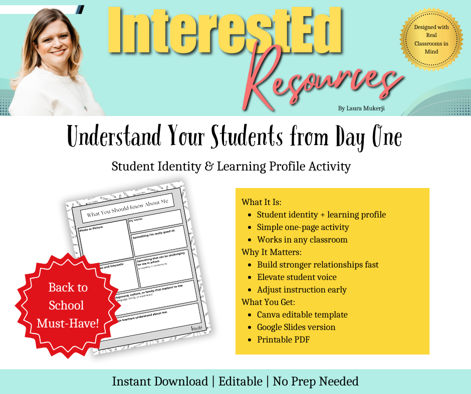 What You Should Know About Me: A Simple Way to Understand Your Students