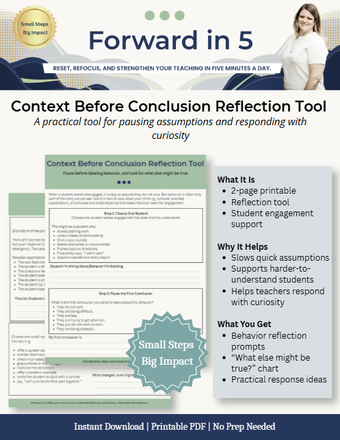 Context Before Conclusion Reflection Tool