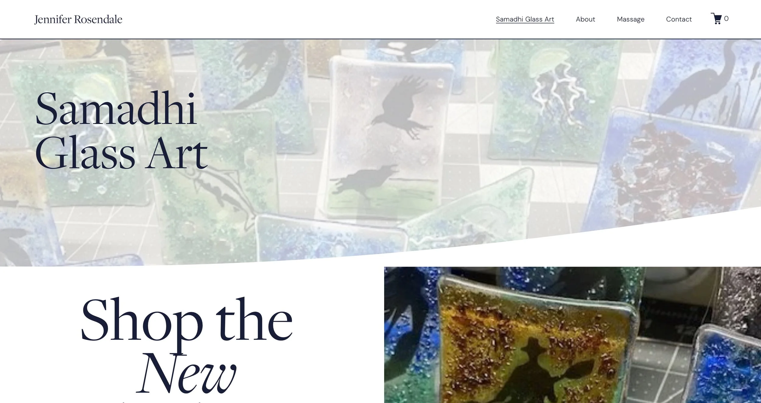 Jennifer Rosendale/Samadhi Glass Art Website and Logo Design