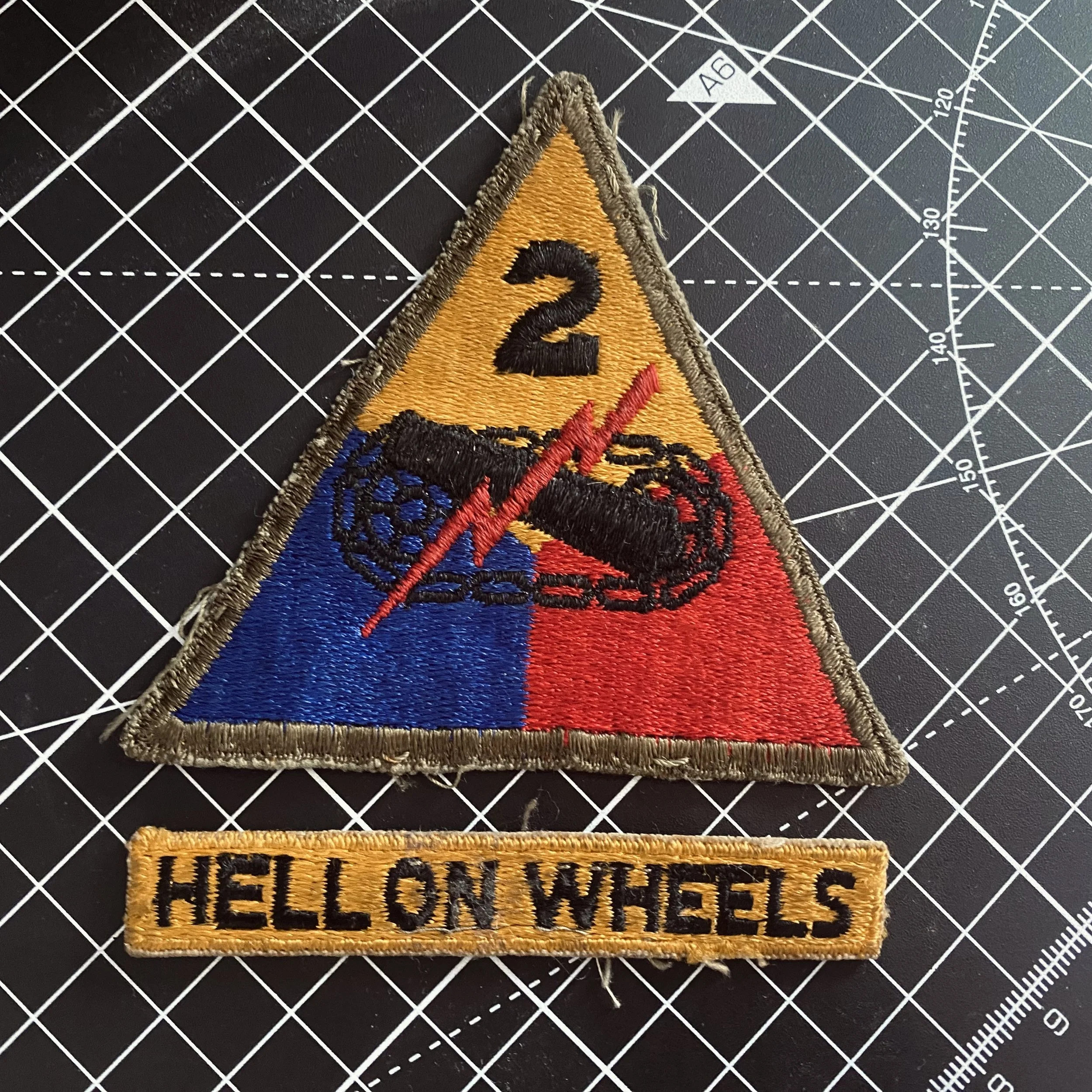 2nd Armored Tank Division Hell on Wheels WW2 Era Patch
