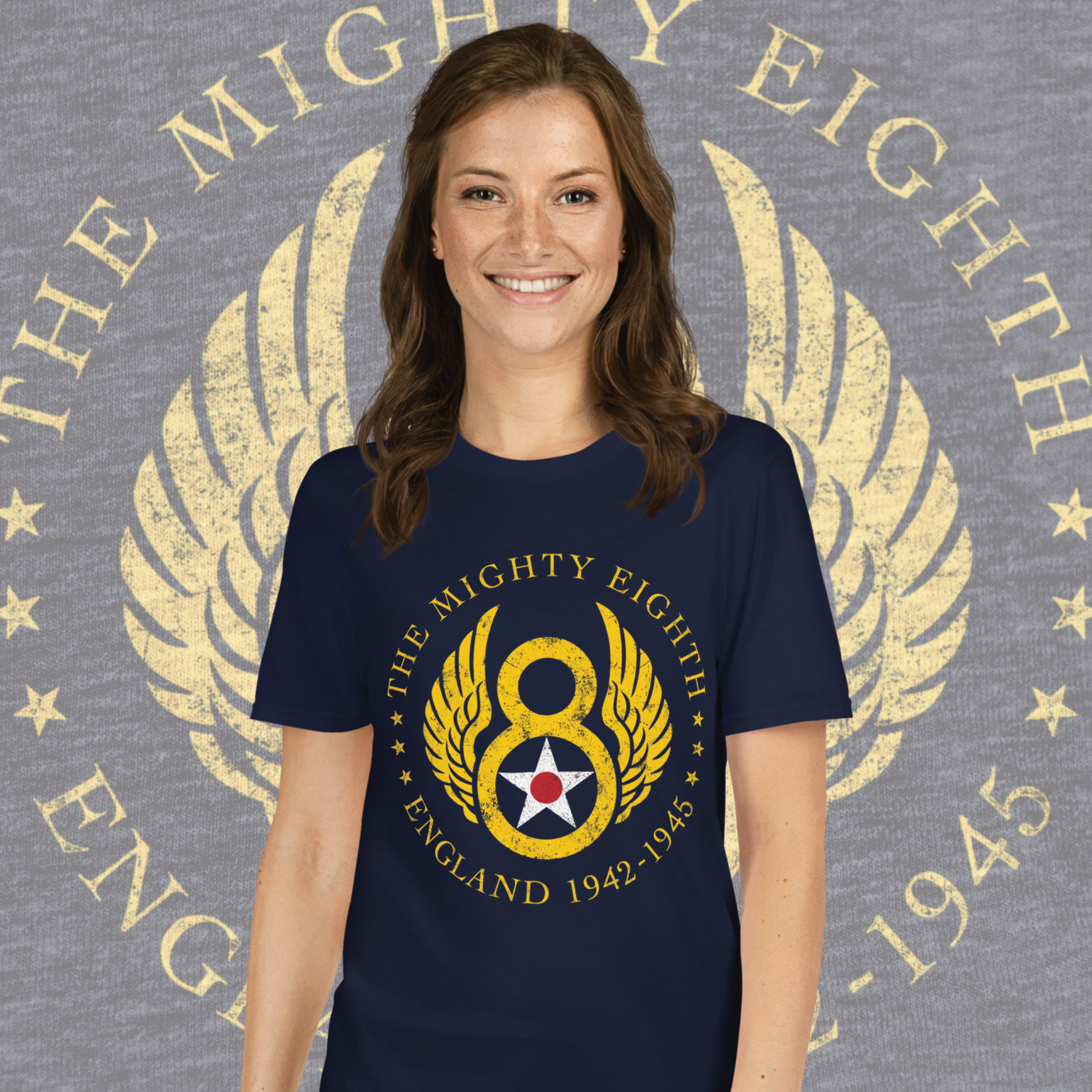 Mighty 8th Air Force WW2 B-17 Bomber Emblem T-Shirt