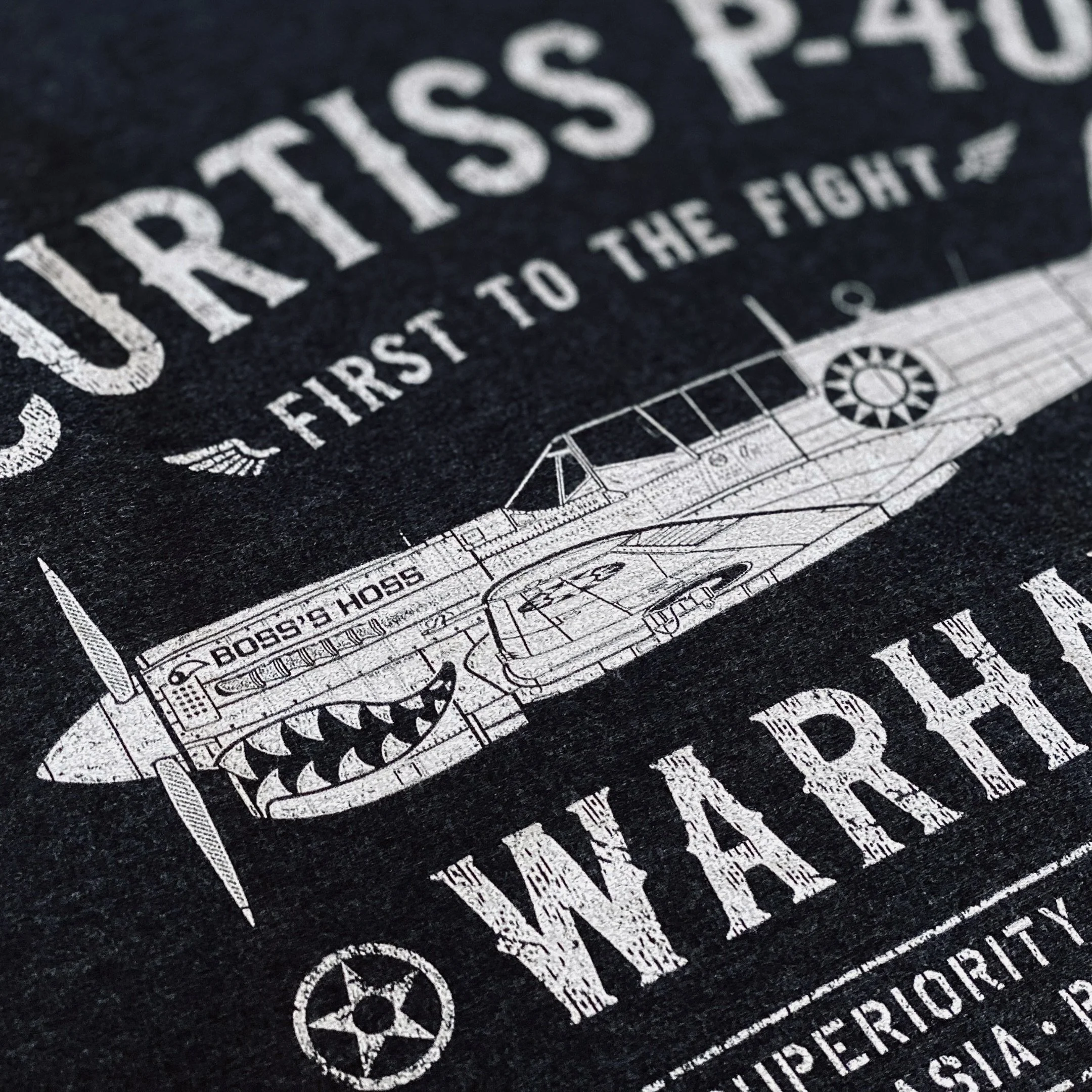 P-40 Warhawk Flying Tigers T-Shirt - Boss's Hoss AVG Edition