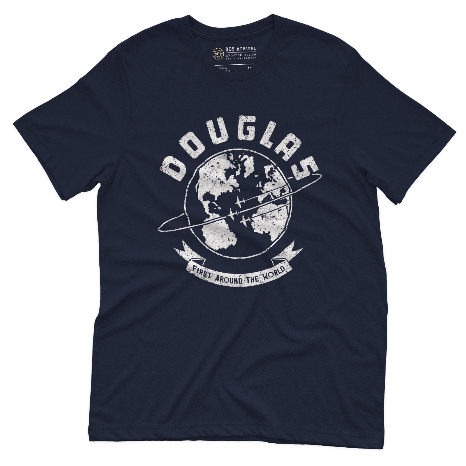 Douglas Aircraft Old Logo T-Shirt - First to fly around the world