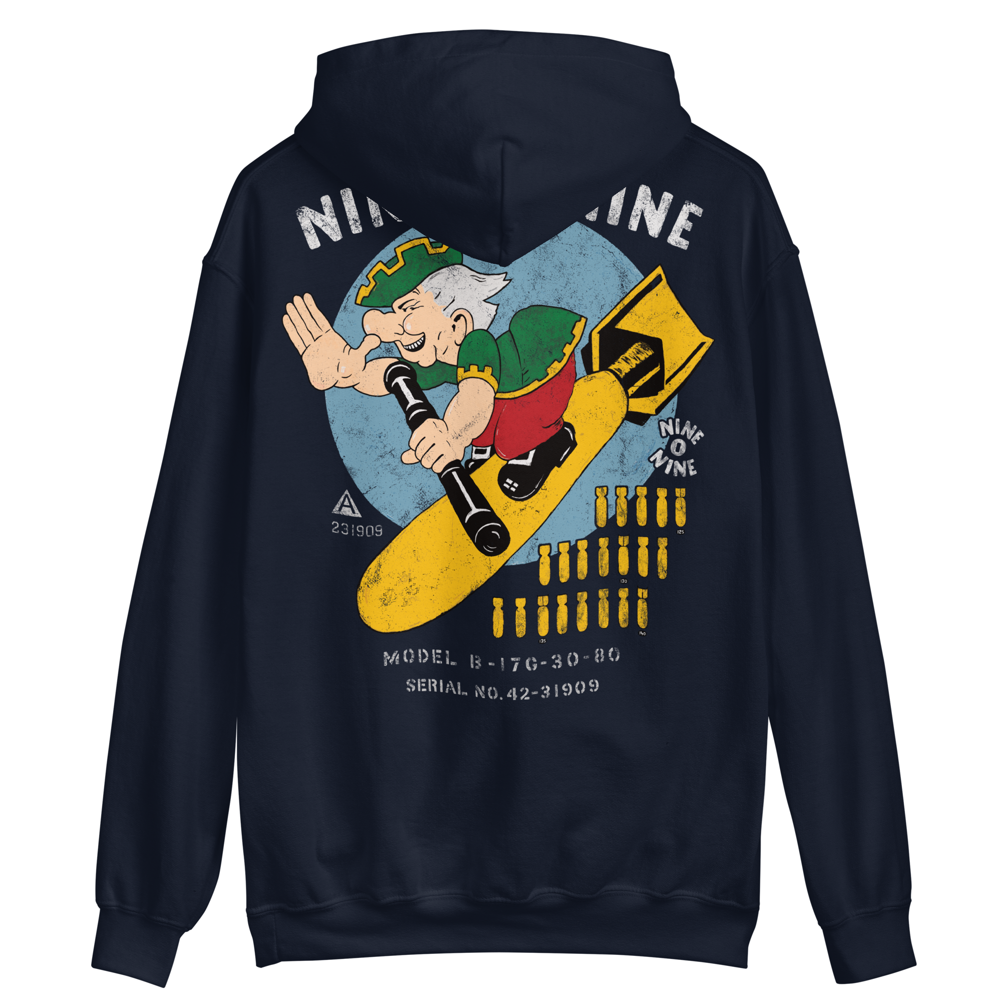 Nine-O-Nine Nose Art B-17 Back-Print Hoodie