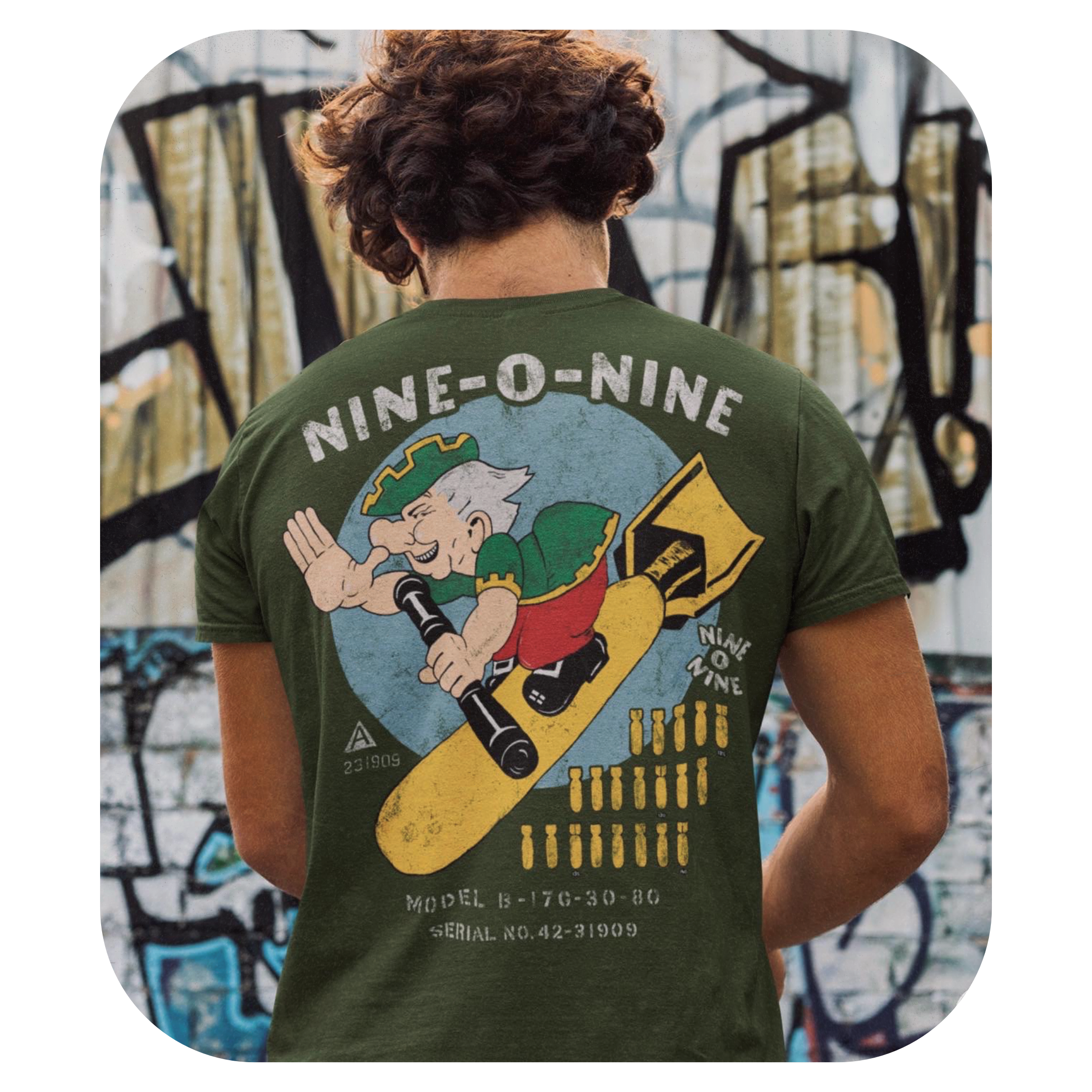WW2 Nose Art - Nine-O-Nine T-Shirt by 909 Apparel