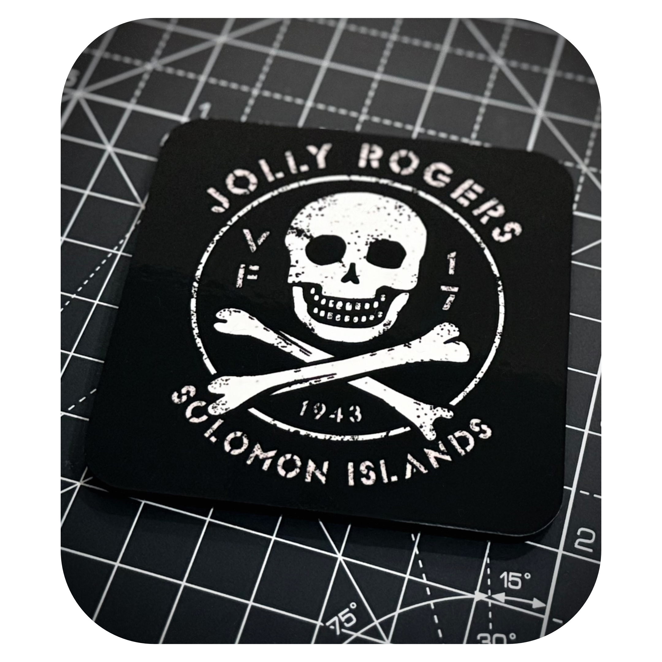 Jolly Rogers VF-17 Corsair fighter squadron coaster