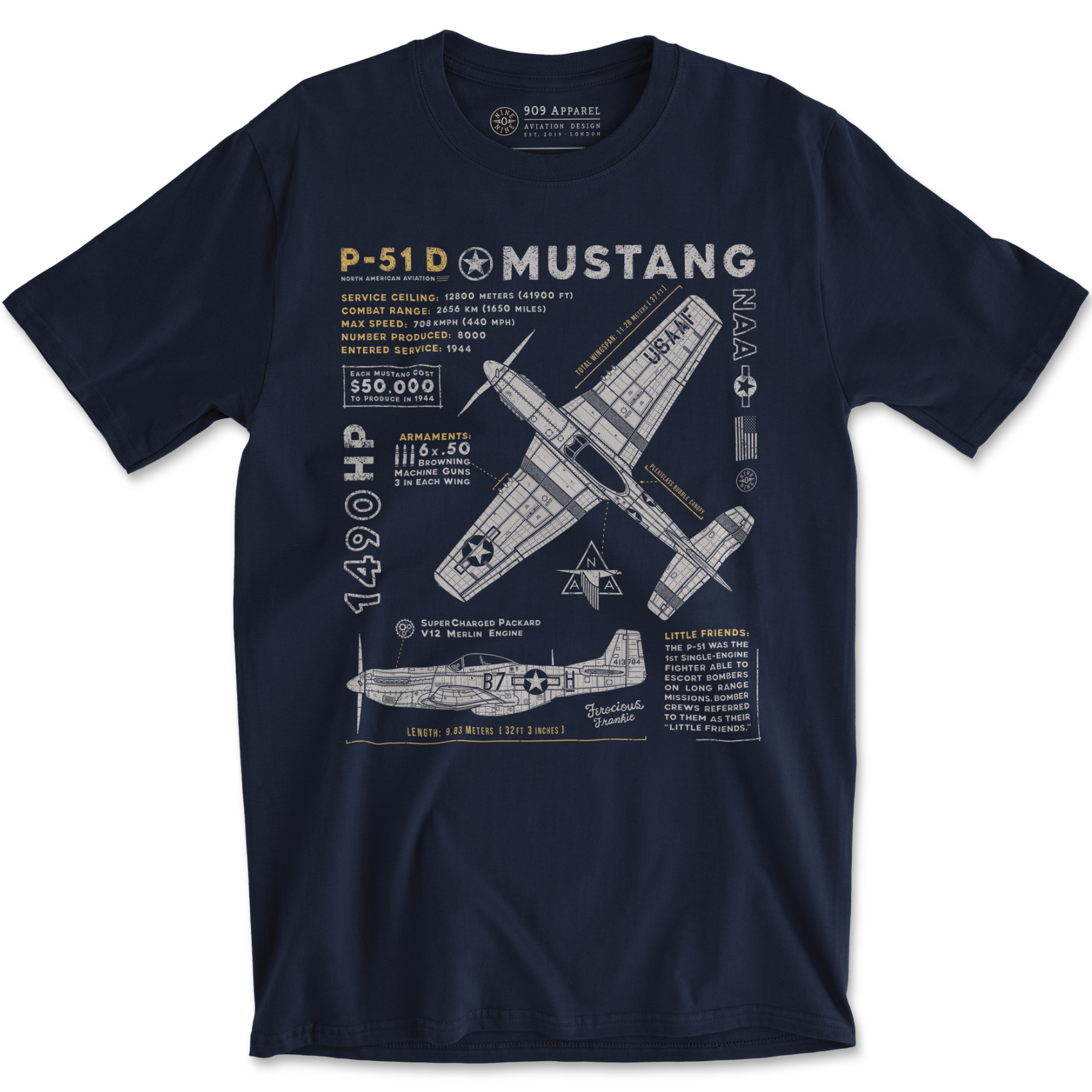 P-51D Mustang - Cadillac of the Sky T-Shirt