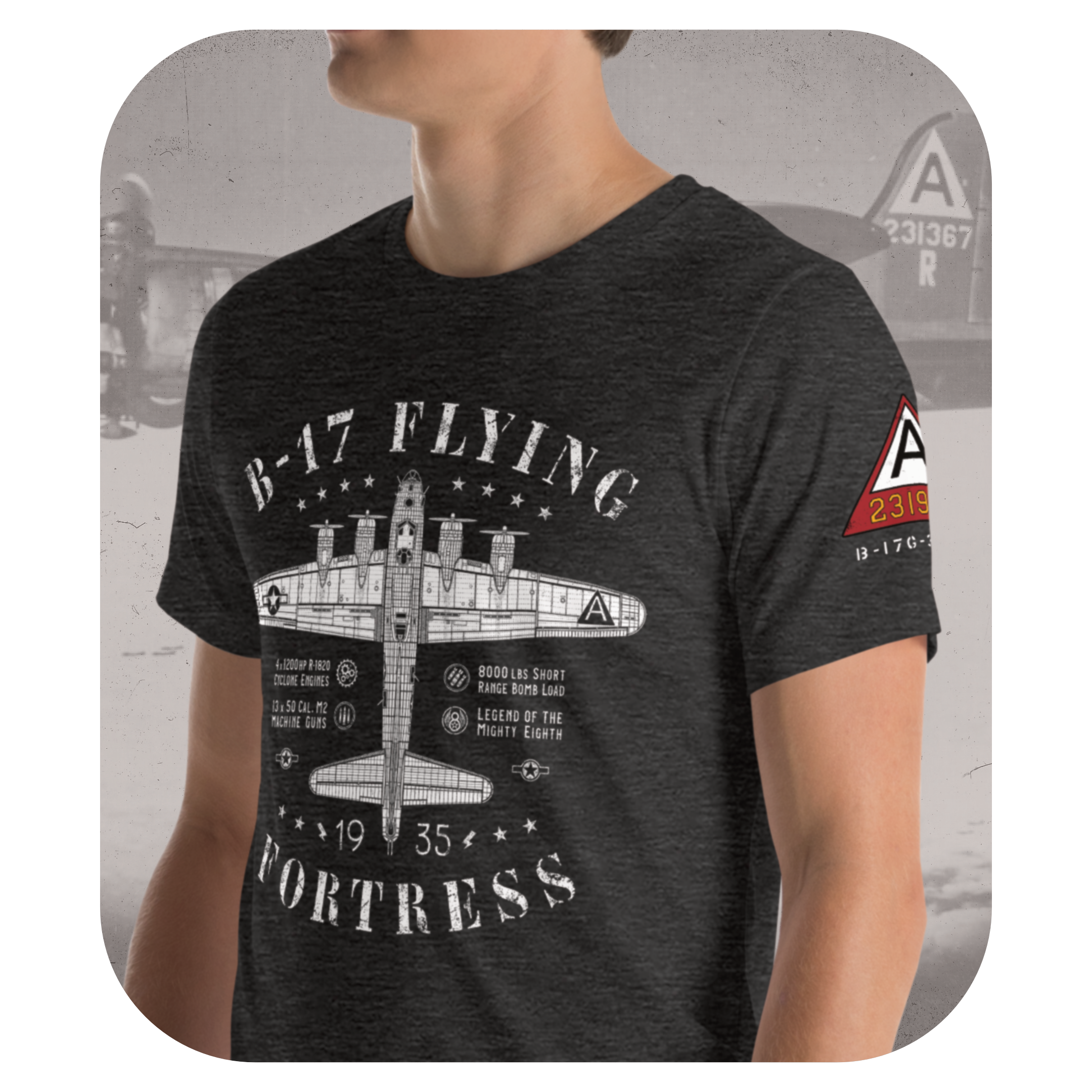 B-17 Flying Fortress WWII A Triangle T-Shirt