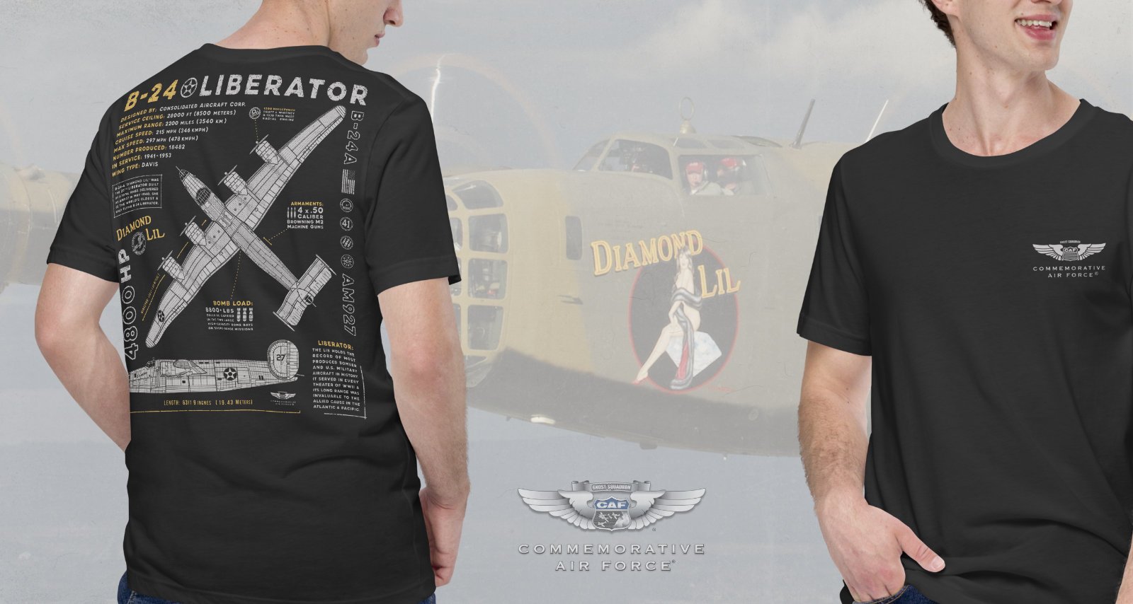 Commemorative Air Force B-24 ‘Diamond Lil’ T-Shirt