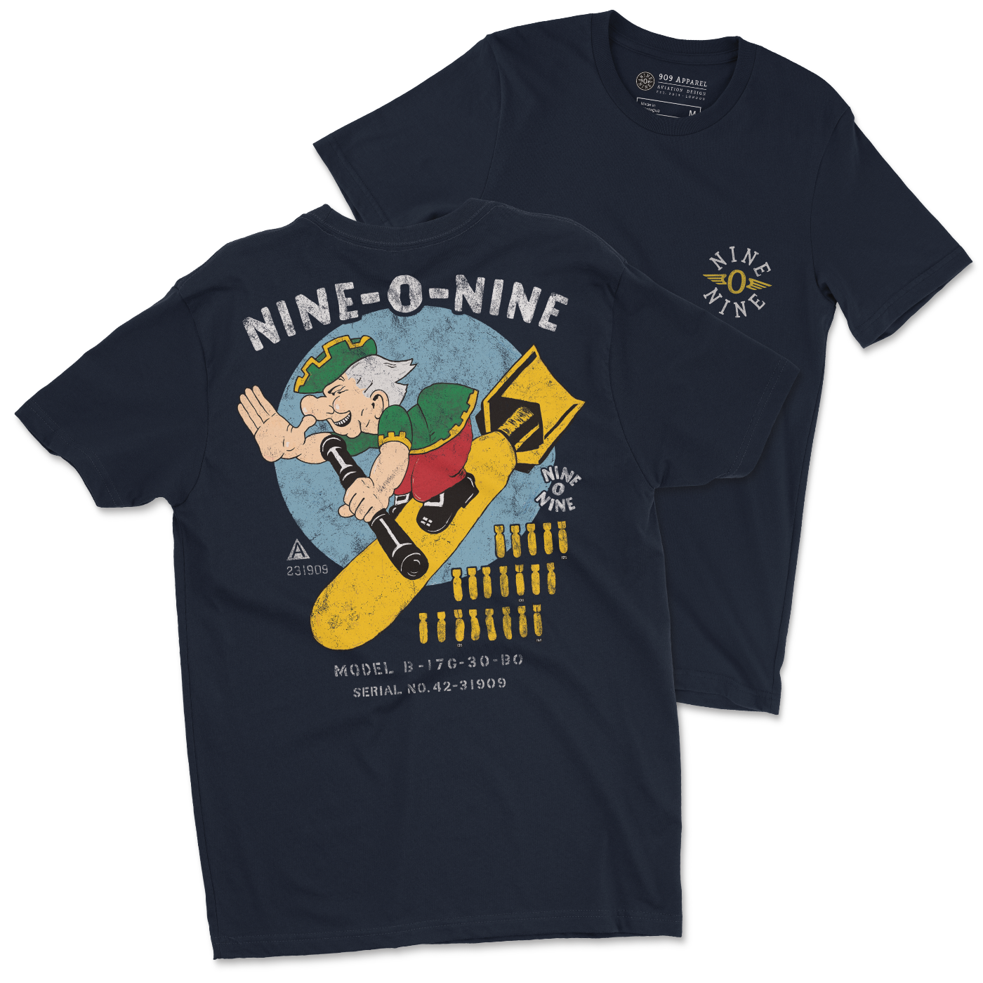 B-17 Flying Fortress Nine-O-Nine WW2 Nose Art T-Shirt