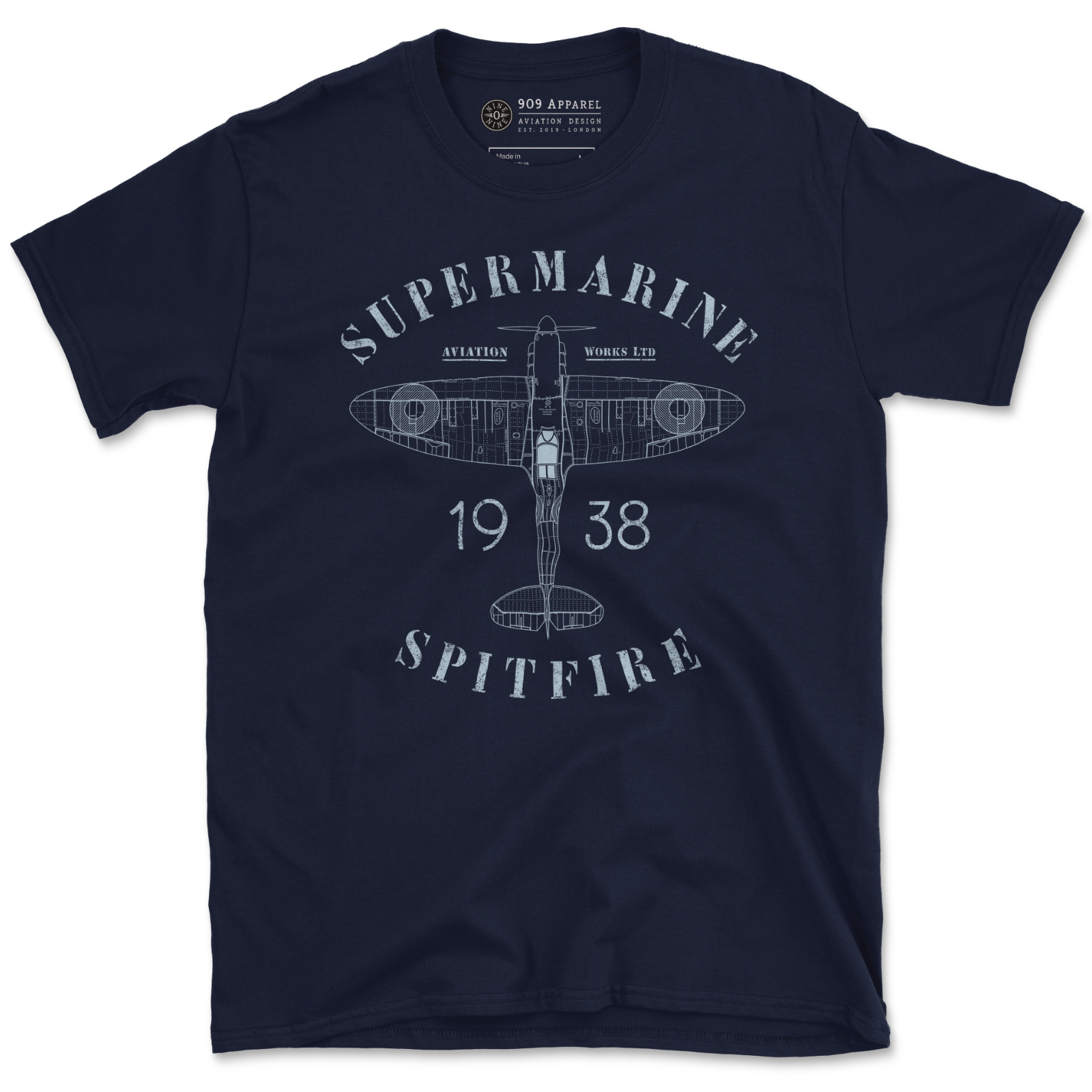 Supermarine Spitfire 1938 British Aircraft T-Shirt